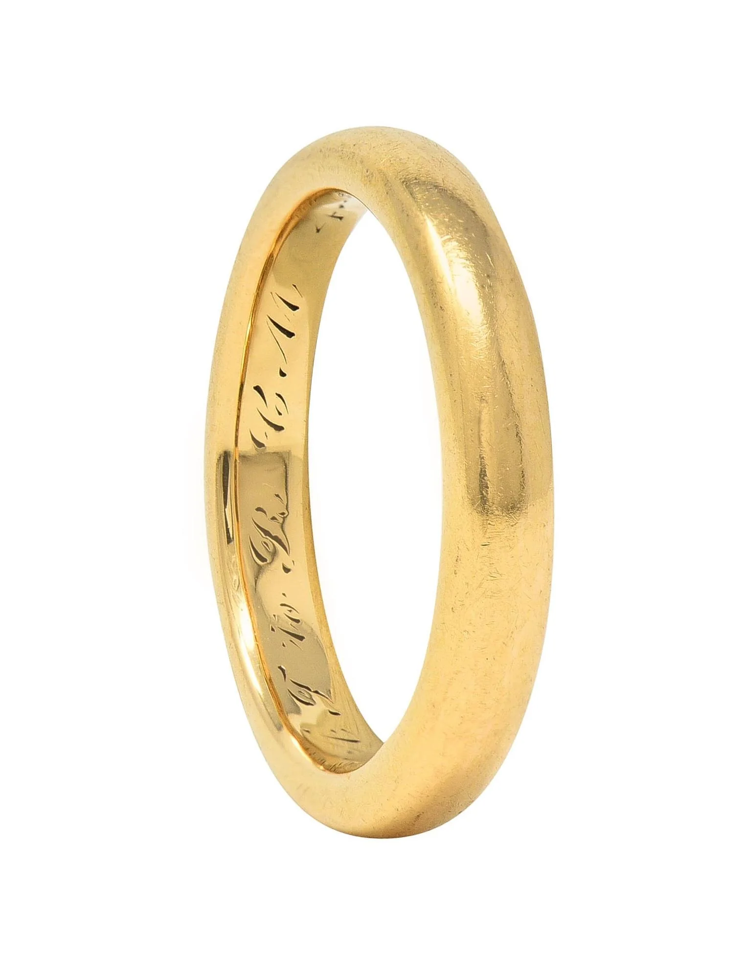 Bailey Banks & Biddle 1915 18 Karat Yellow Gold Antique Wedding Band Ring - Image 11