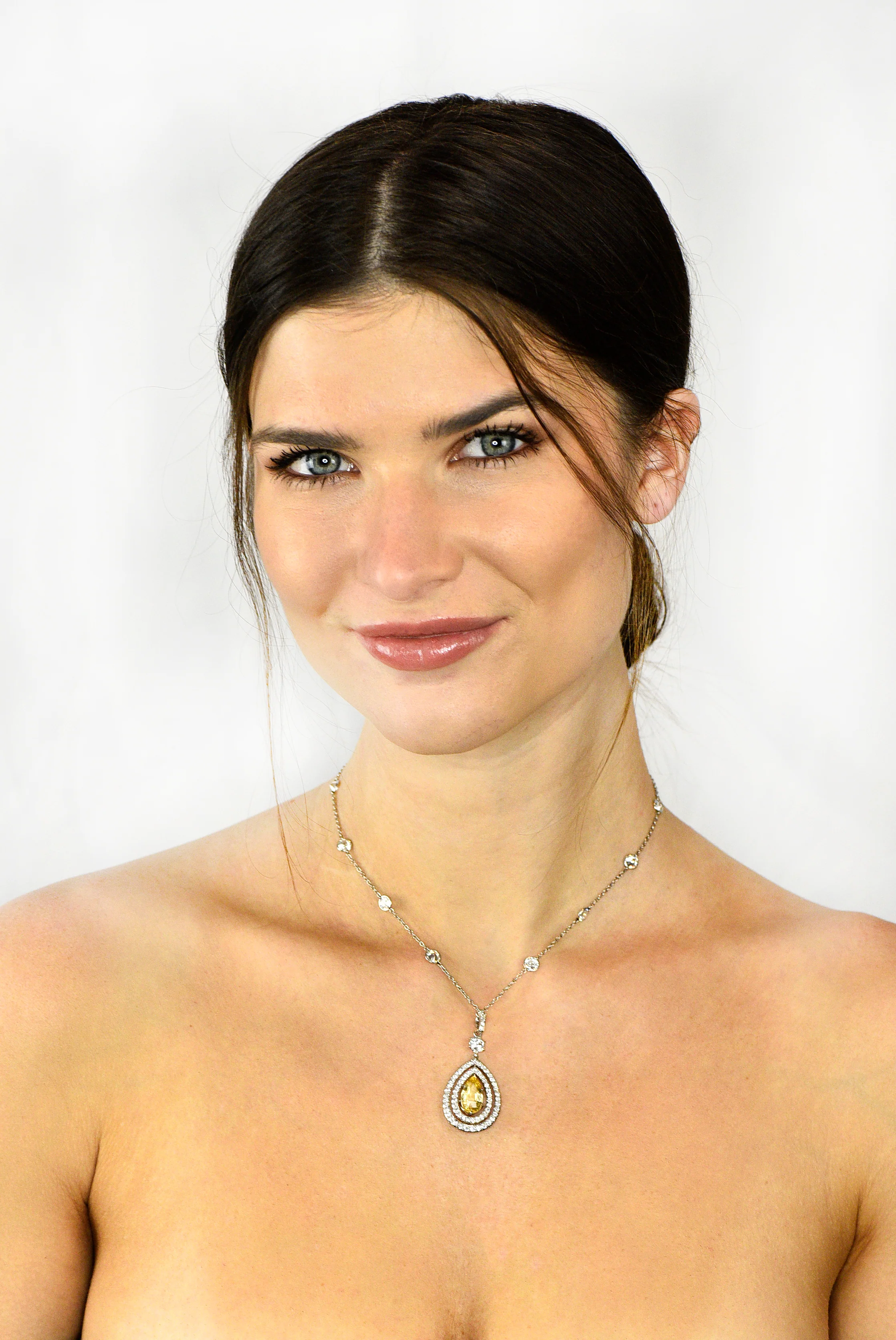 Belle Epoque 16.20 CTW Diamond Sapphire Platinum Pear Drop Enhancer Necklace - Image 10