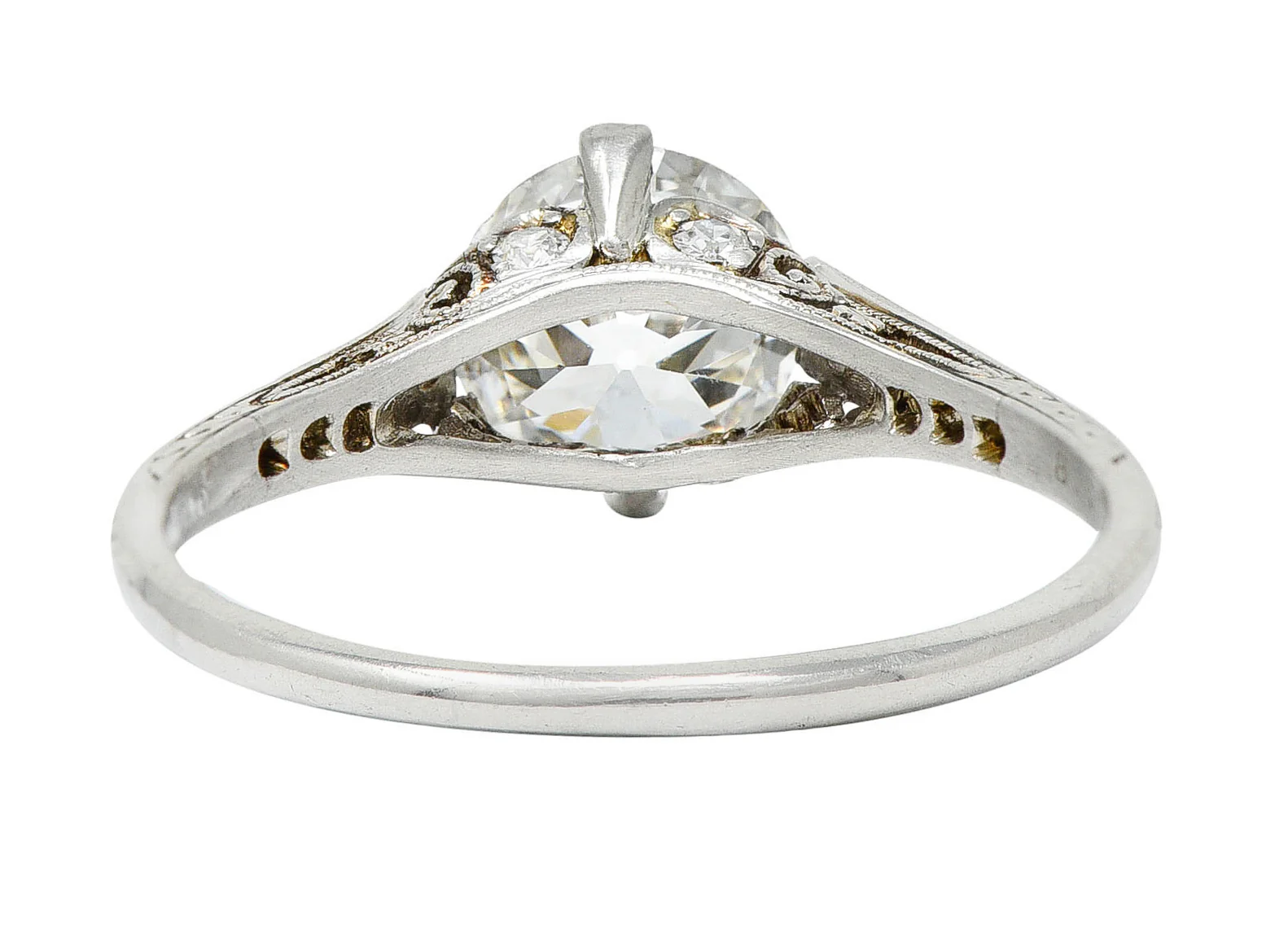 Black Starr & Frost Art Deco 1.50 CTW Diamond Platinum Engagement Ring - Image 5