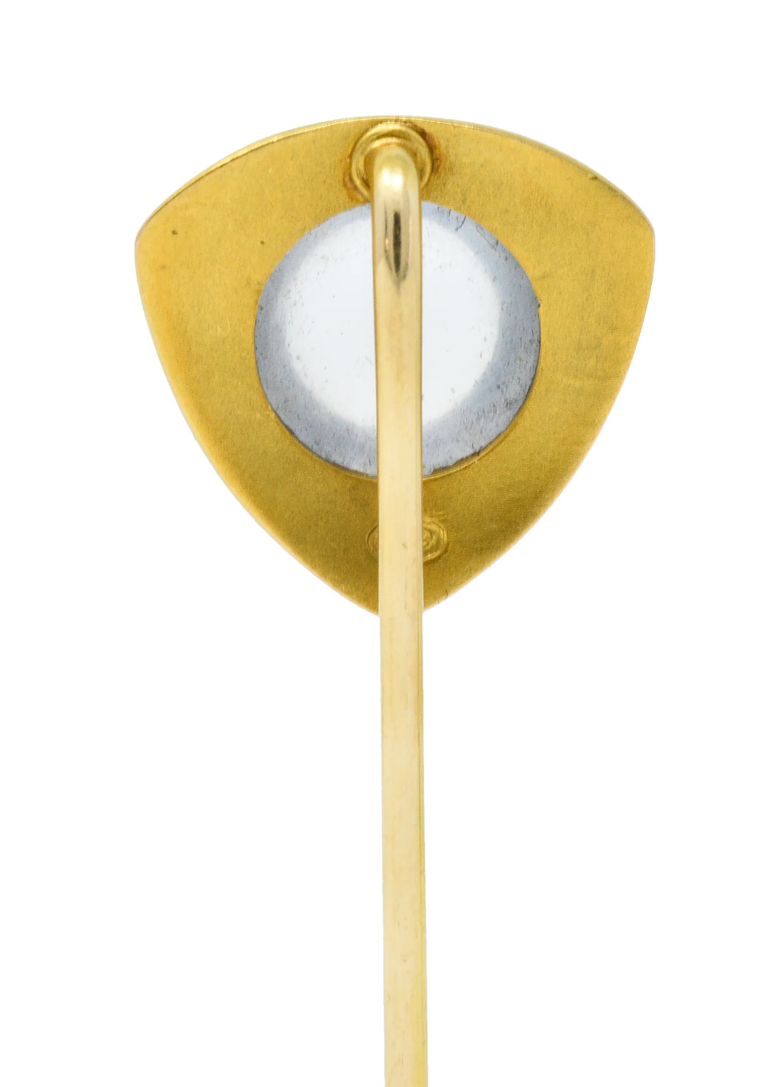 Brassler Co. Moonstone Cabochon 14 Karat Gold Stickpin - Image 4