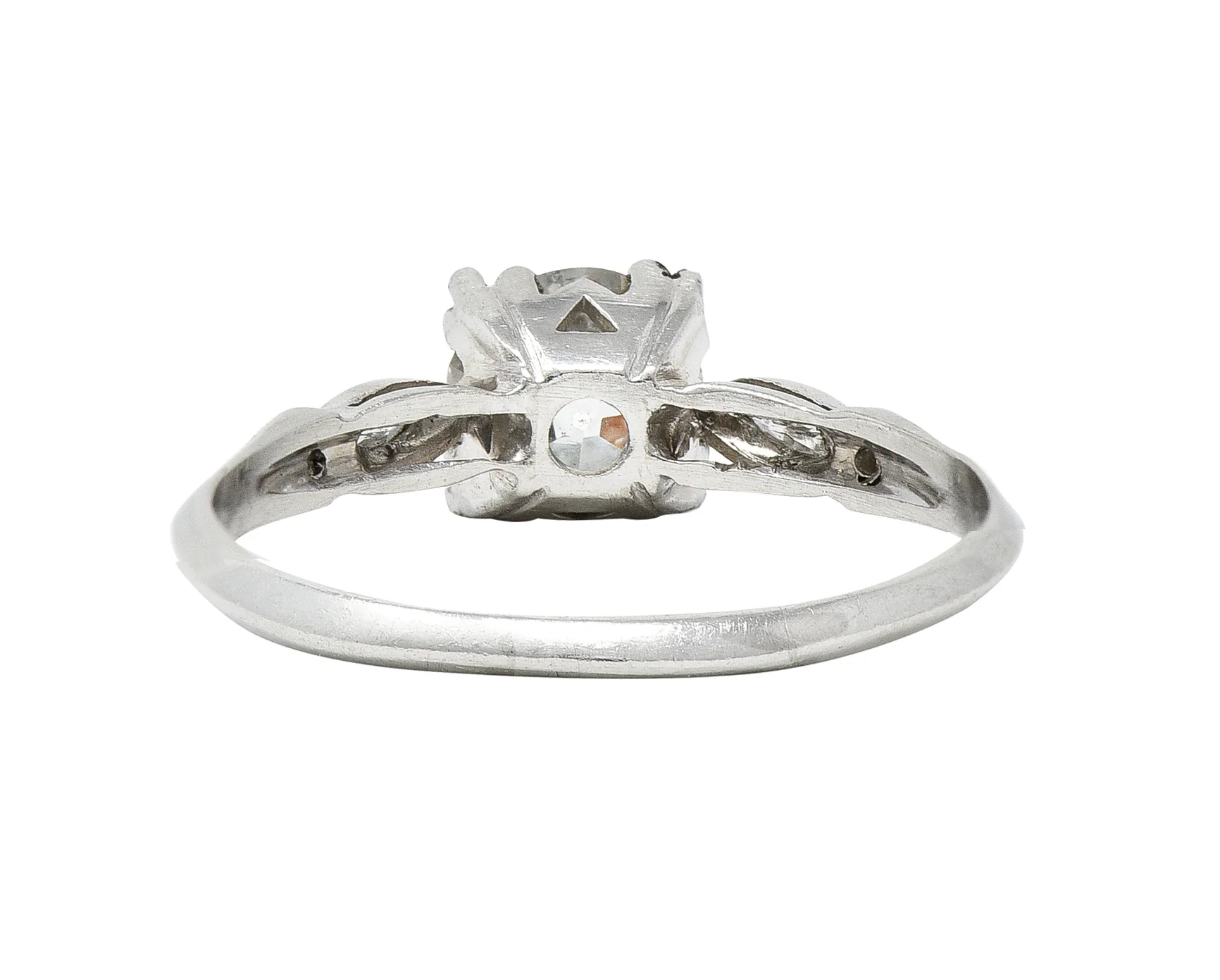 Bristol Co. Retro 1.27 CTW Old European Diamond Platinum Vintage Engagement Ring - Image 4