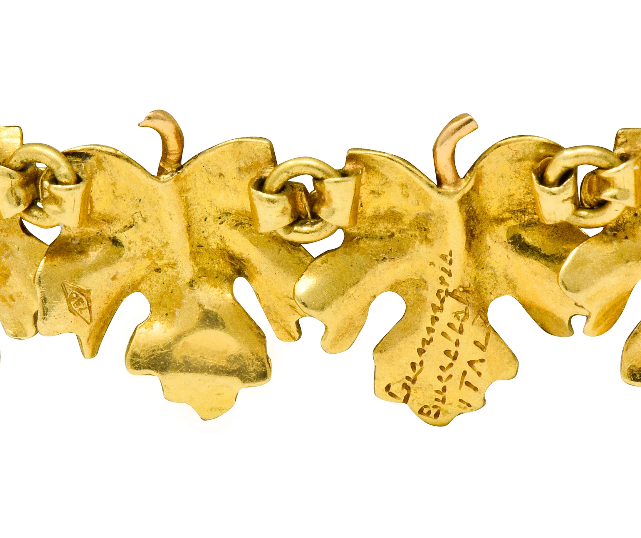 Buccellati 18 Karat Two-Tone Gold Italian Grape Leaf Necklace - Image 7