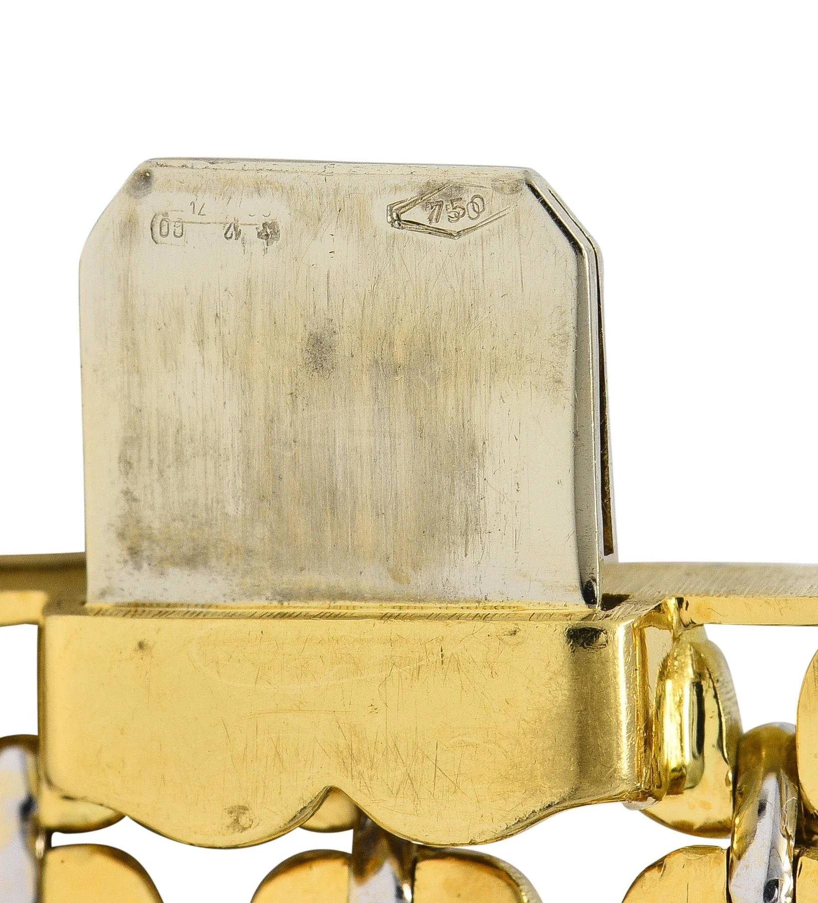 Buccellati 1980's 18 Karat Two-Tone Gold Vintage Woven Link Bracelet - Image 9