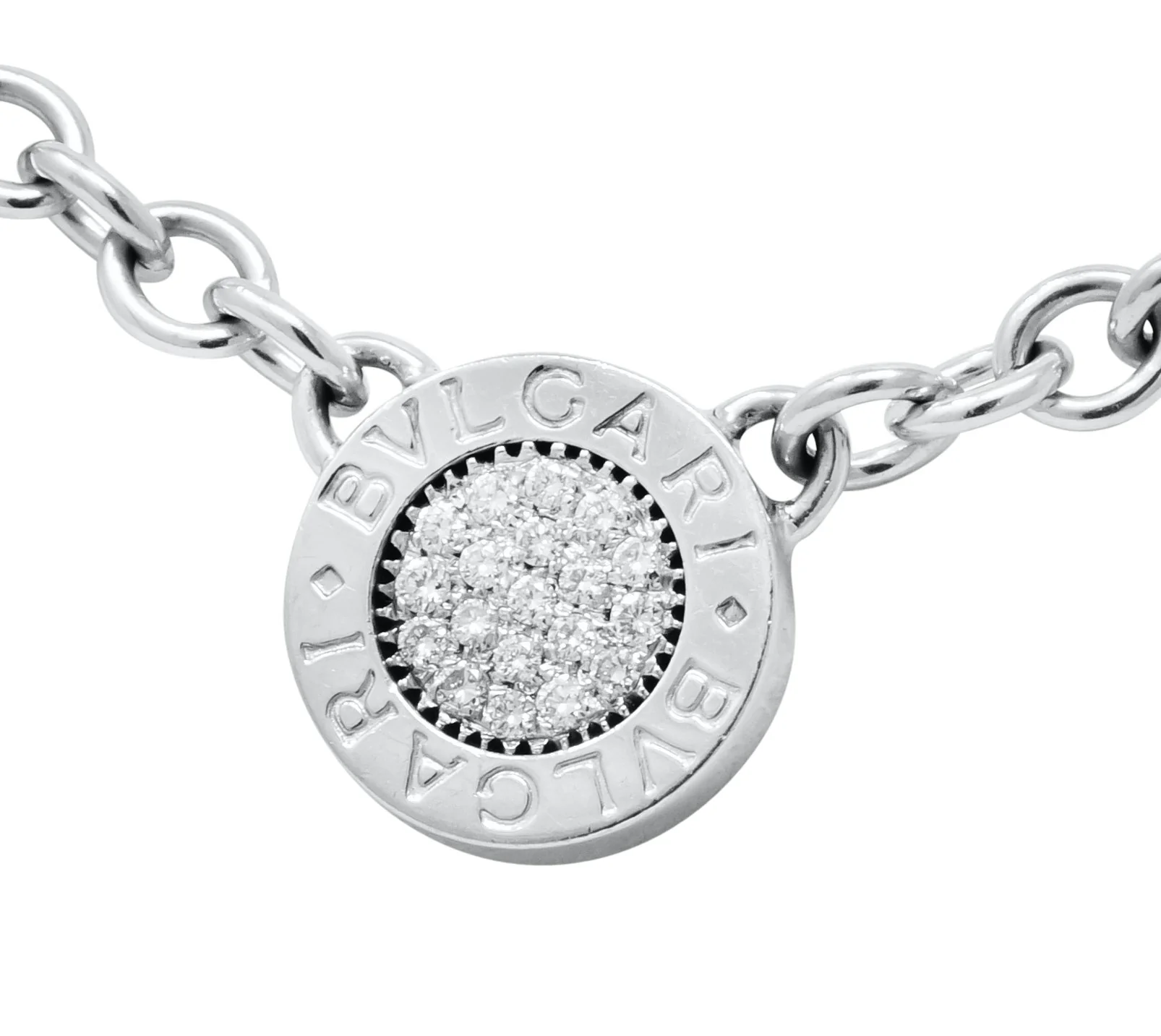 Bulgari 1.15 CTW Diamond Onyx 18 Karat White Gold Reversible Station Necklace - Image 8