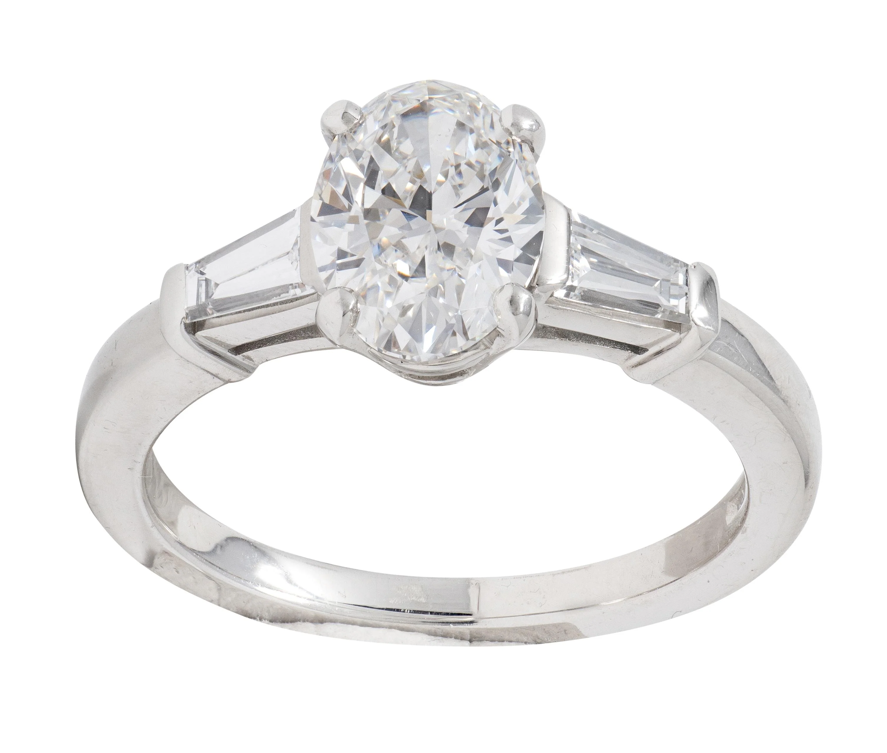 Bulgari 1.36 CTW Oval Cut Diamond Platinum Contemporary Engagement Ring GIA - Image 13