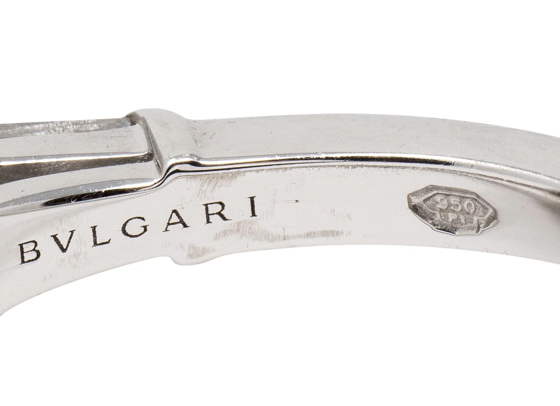 Bulgari 1.36 CTW Oval Cut Diamond Platinum Contemporary Engagement Ring GIA - Image 8
