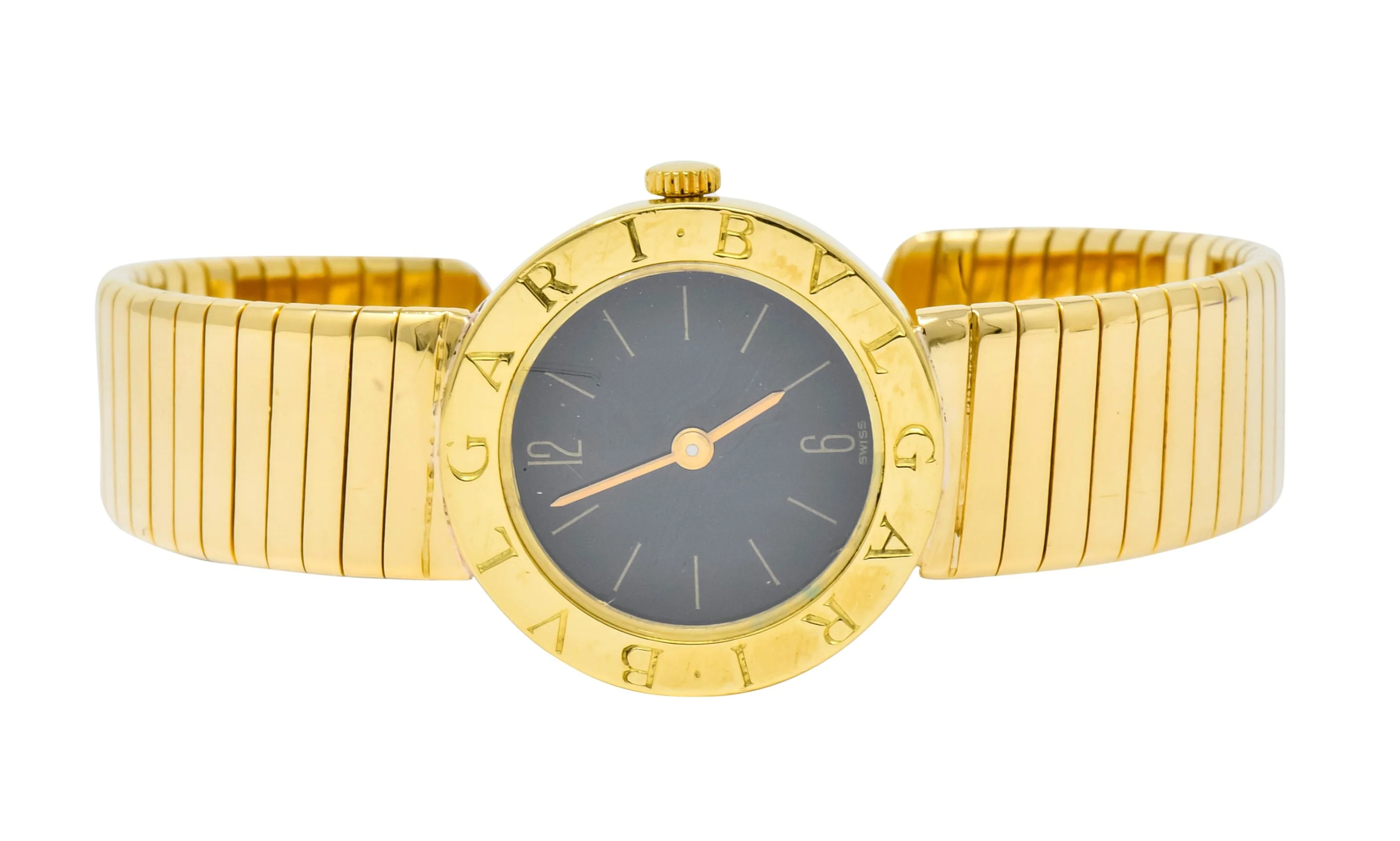 Bulgari 18 Karat Yellow Gold Tubogas Serpenti Flex Band Quartz Wrist Watch - Image 2