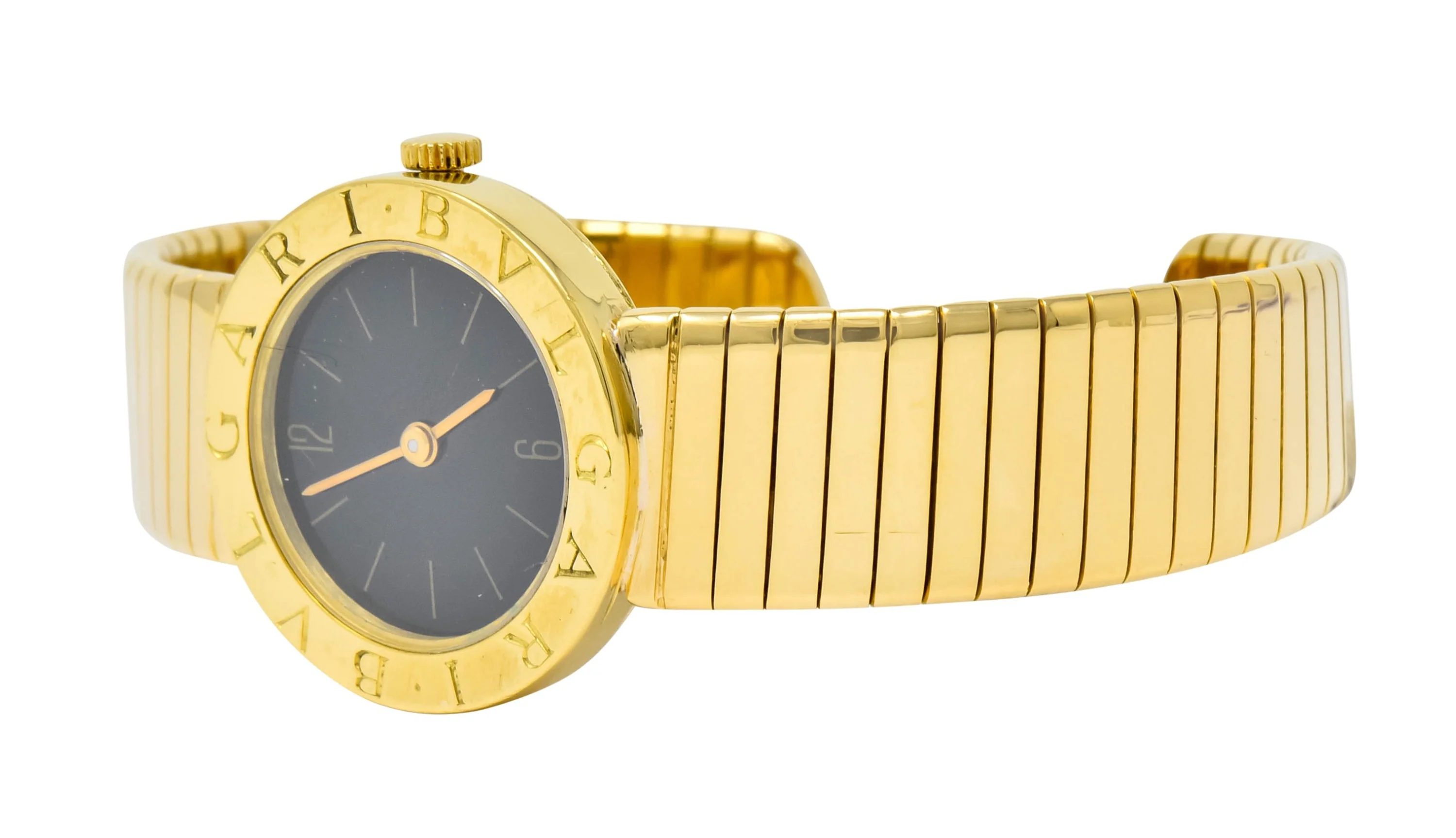 Bulgari 18 Karat Yellow Gold Tubogas Serpenti Flex Band Quartz Wrist Watch - Image 7