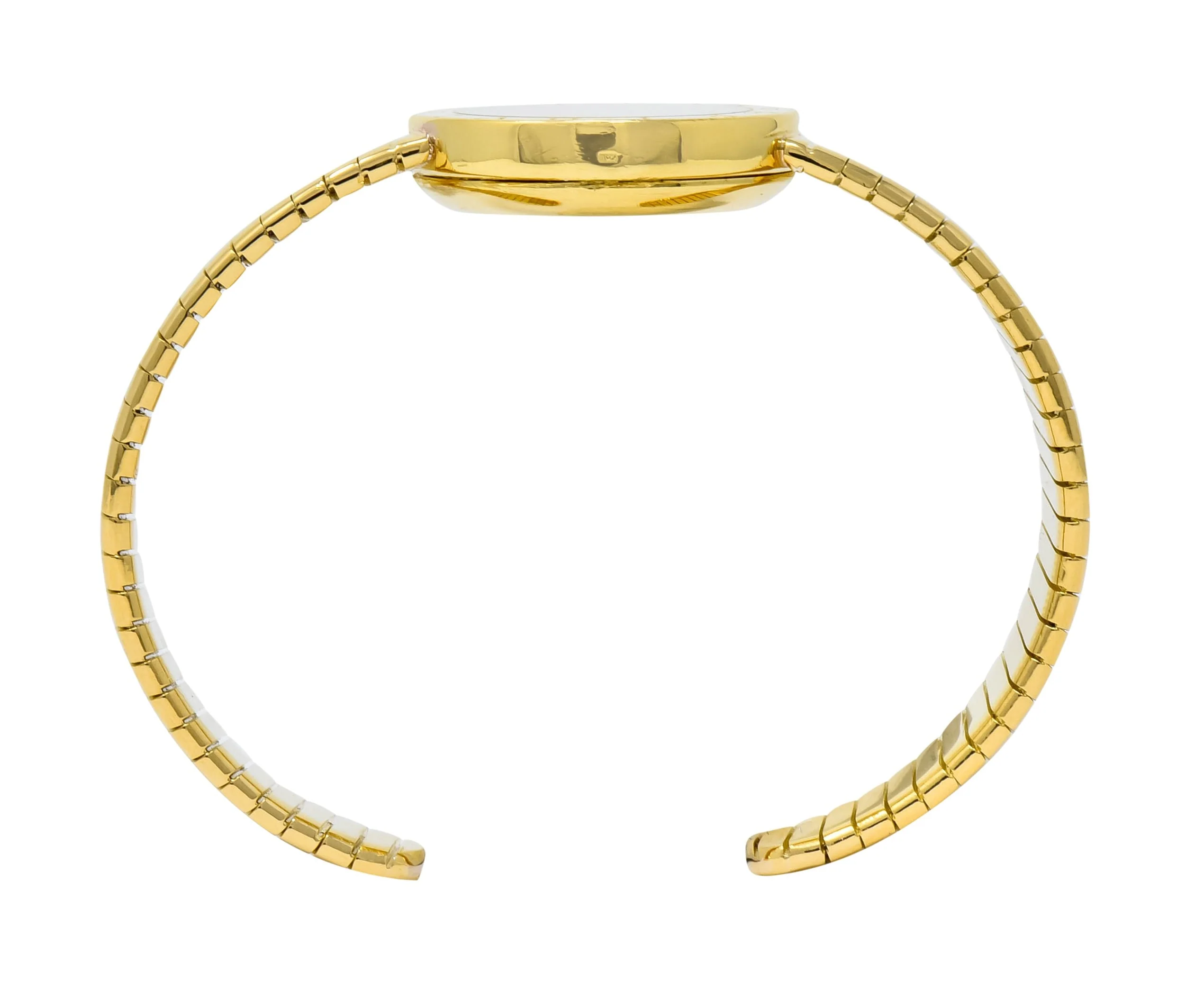 Bulgari 18 Karat Yellow Gold Tubogas Serpenti Flex Band Wrist Watch - Image 10