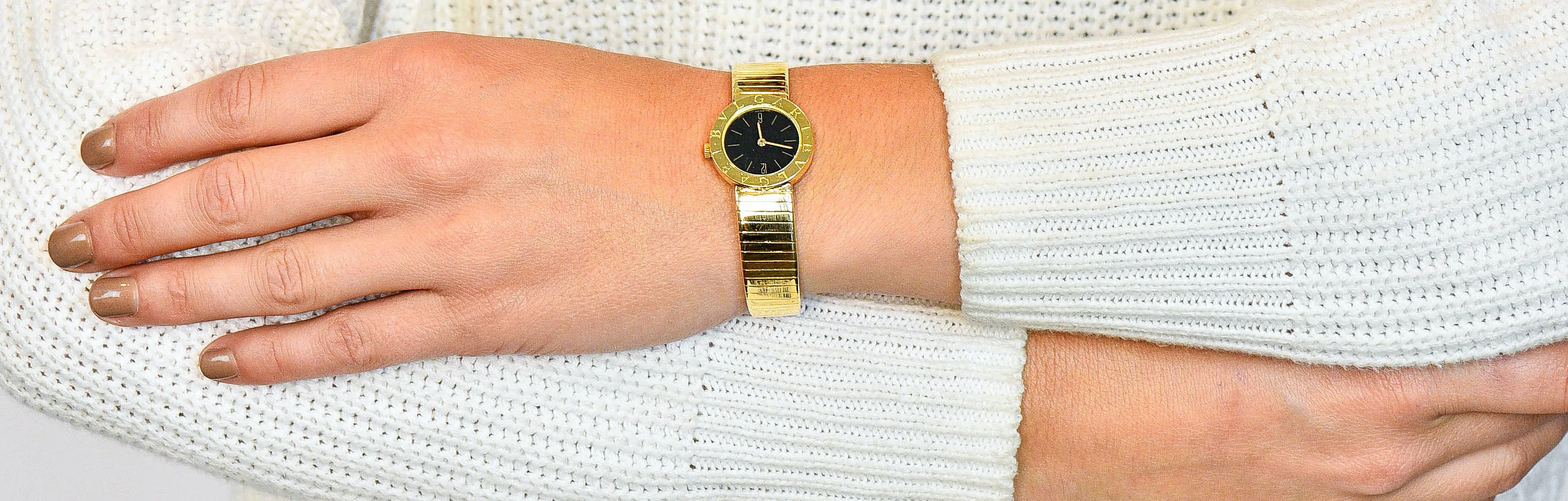 Bulgari 18 Karat Yellow Gold Tubogas Serpenti Flex Band Wrist Watch - Image 12
