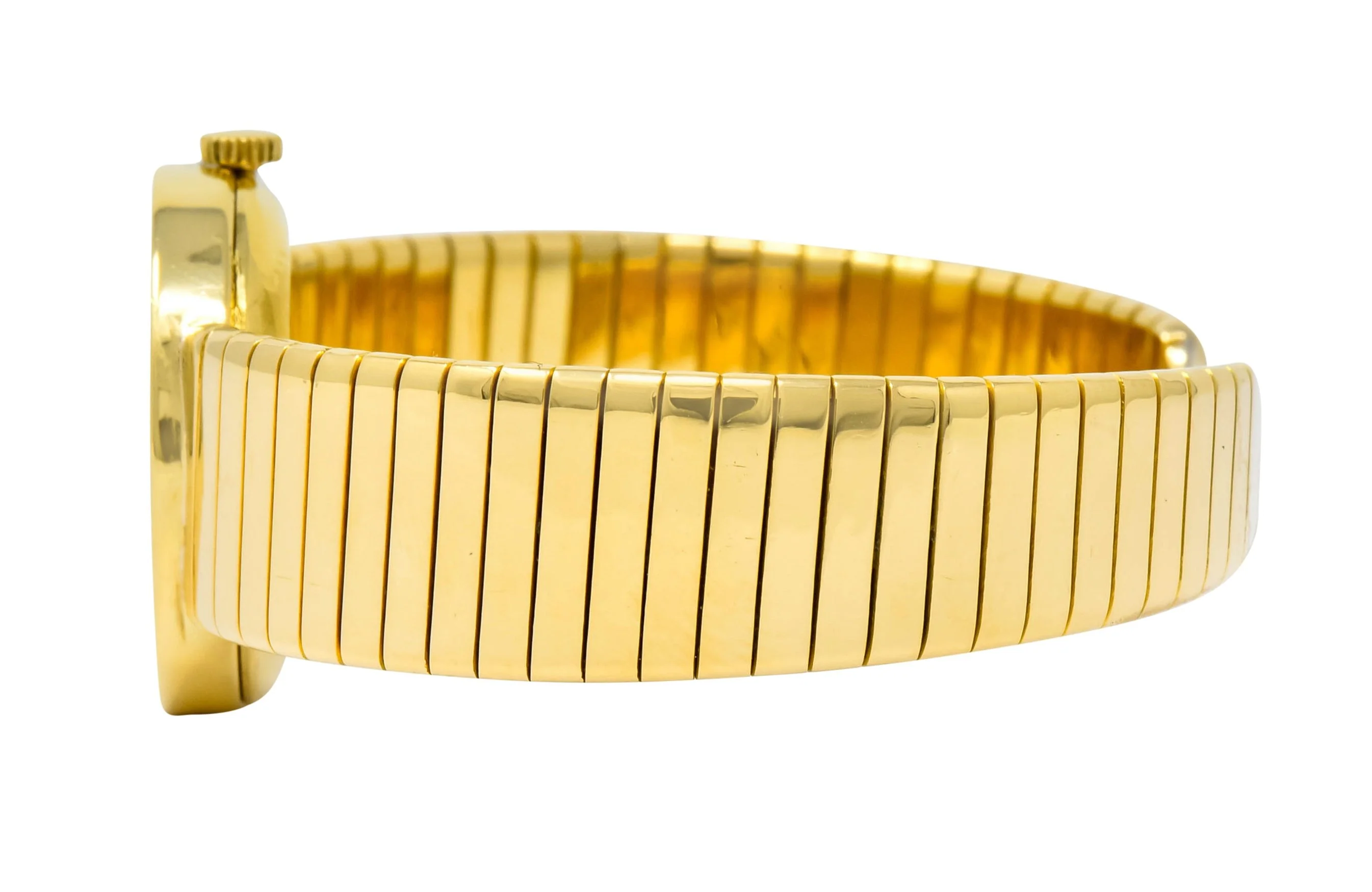 Bulgari 18 Karat Yellow Gold Tubogas Serpenti Flex Band Wrist Watch - Image 6