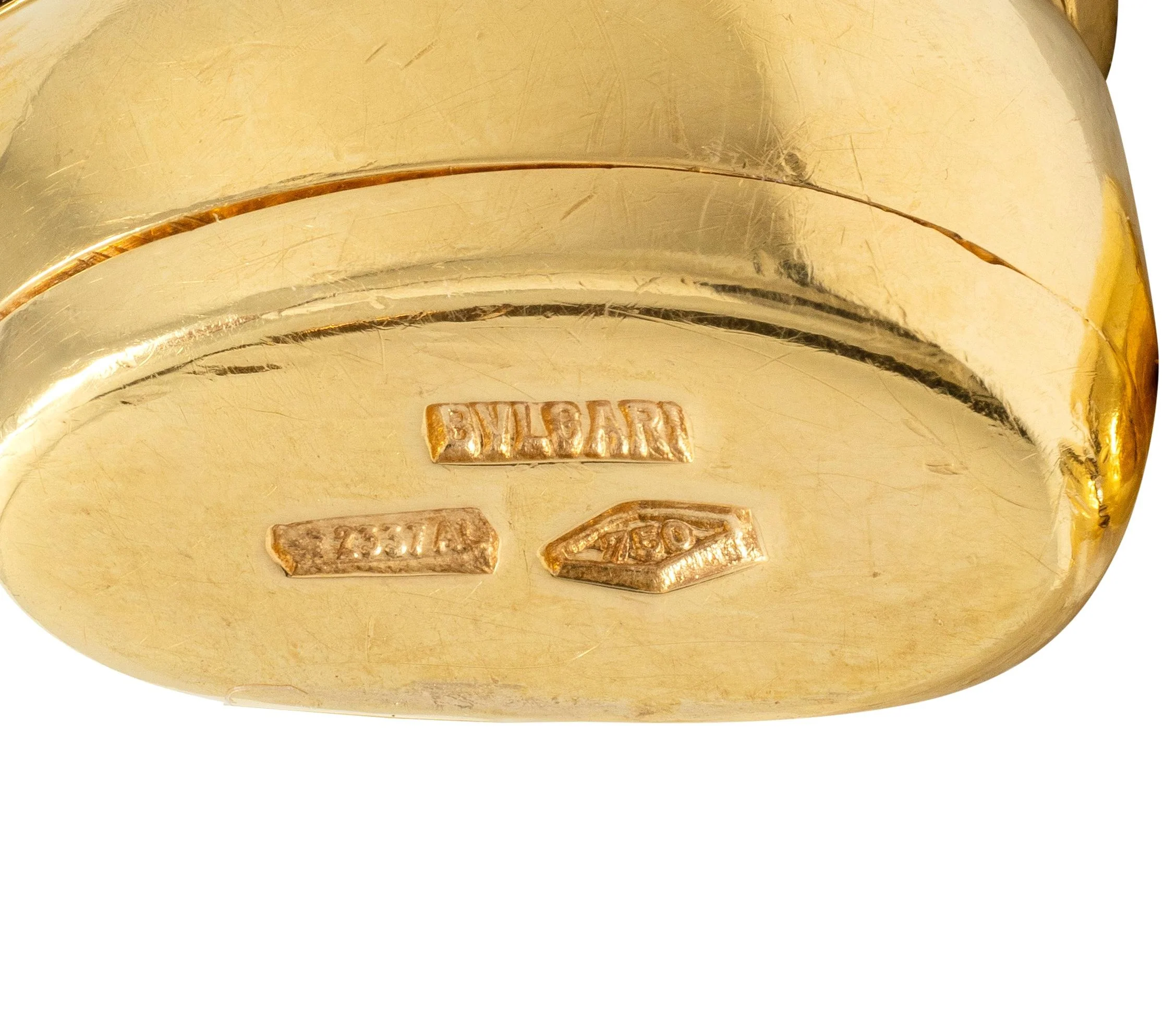 Bulgari 1990's 18 Karat Yellow Gold Stainless Steel Tubogas Vintage Cuff Bracelet - Image 7