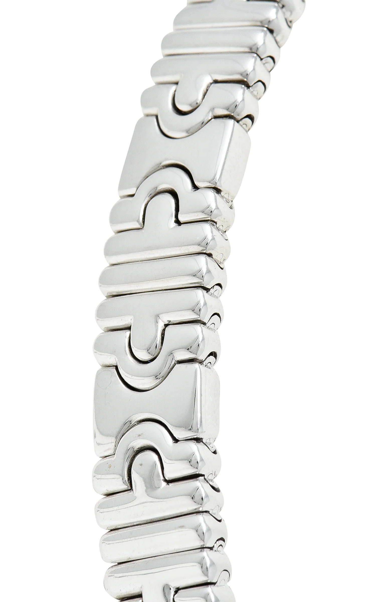 Bulgari 4.00 CTW Diamond 18 Karat White Gold Parentesi Collar Necklace - Image 6