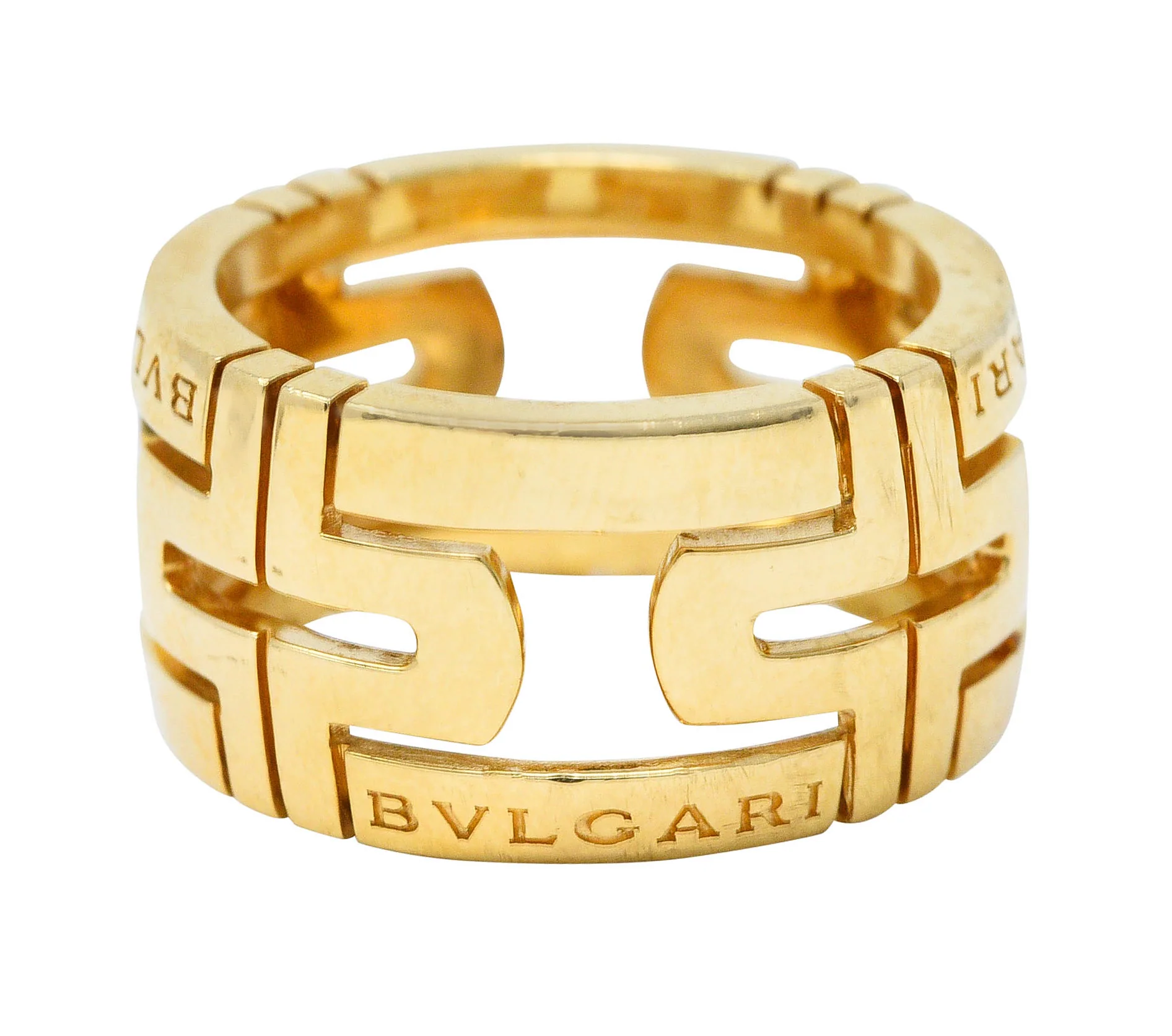 Bulgari Contemporary 18 Karat Gold Parentesi Italian Band Ring