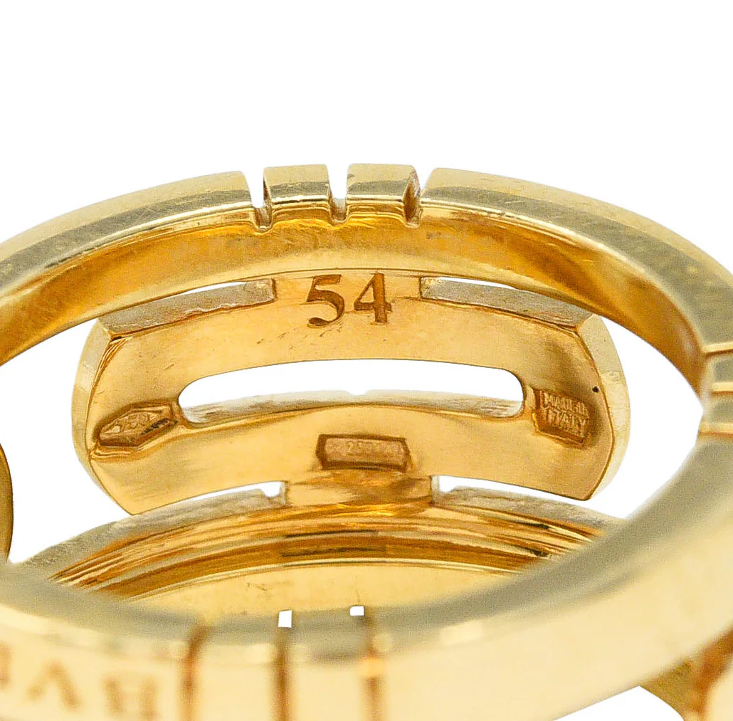 Bulgari Contemporary 18 Karat Gold Parentesi Italian Band Ring - Image 5
