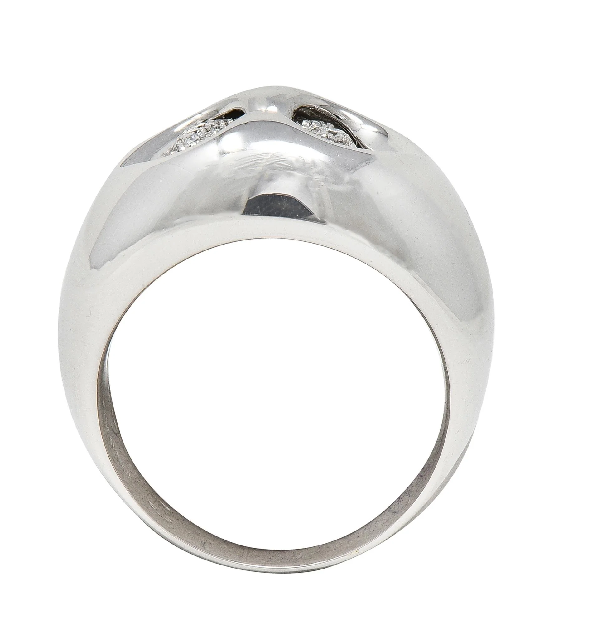 Bulgari Contemporary Diamond 18 Karat White Gold Domed Abbraccio Ring - Image 8