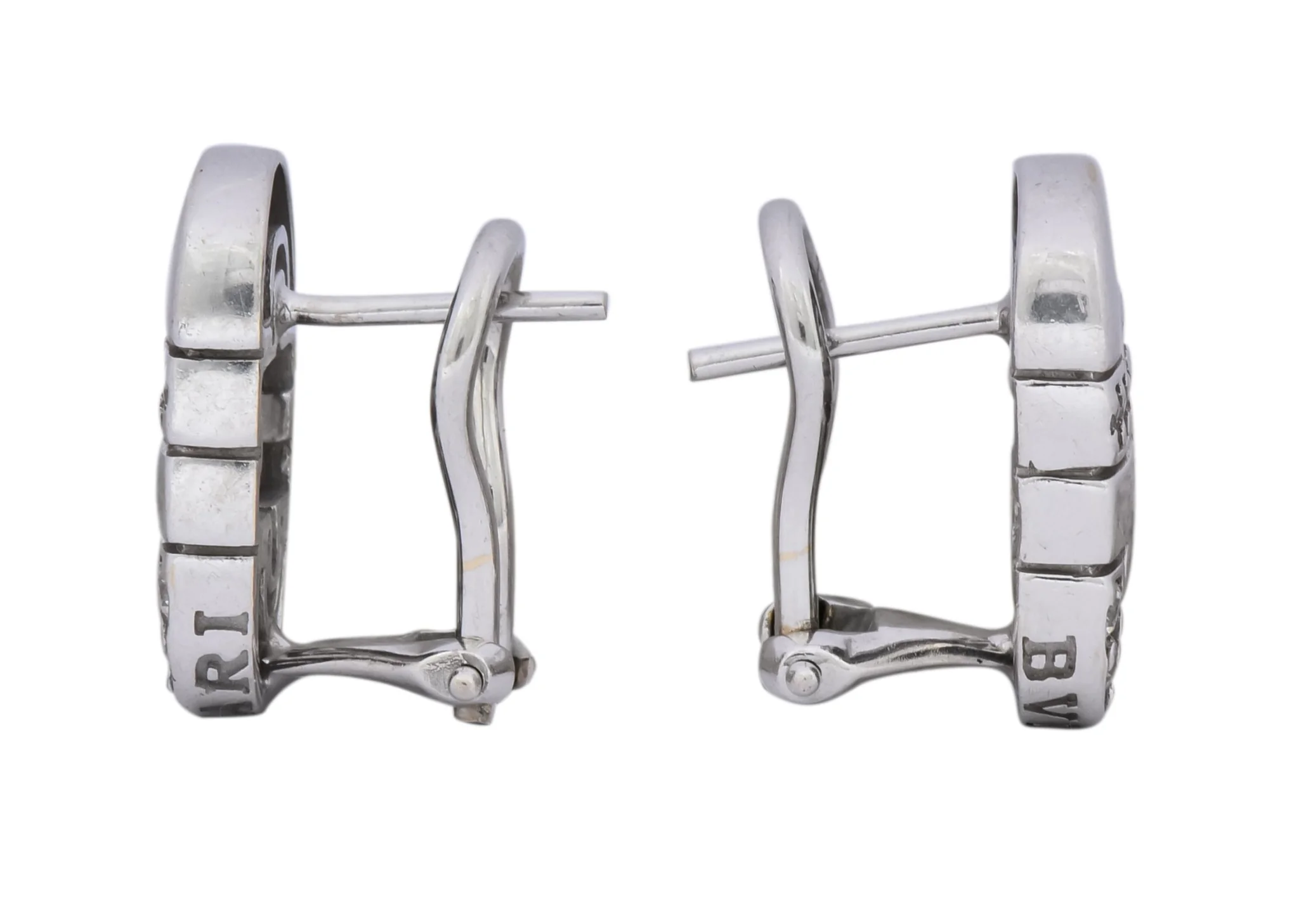 Bulgari Diamond 18 Karat White Gold Parentesi Earrings - Image 5