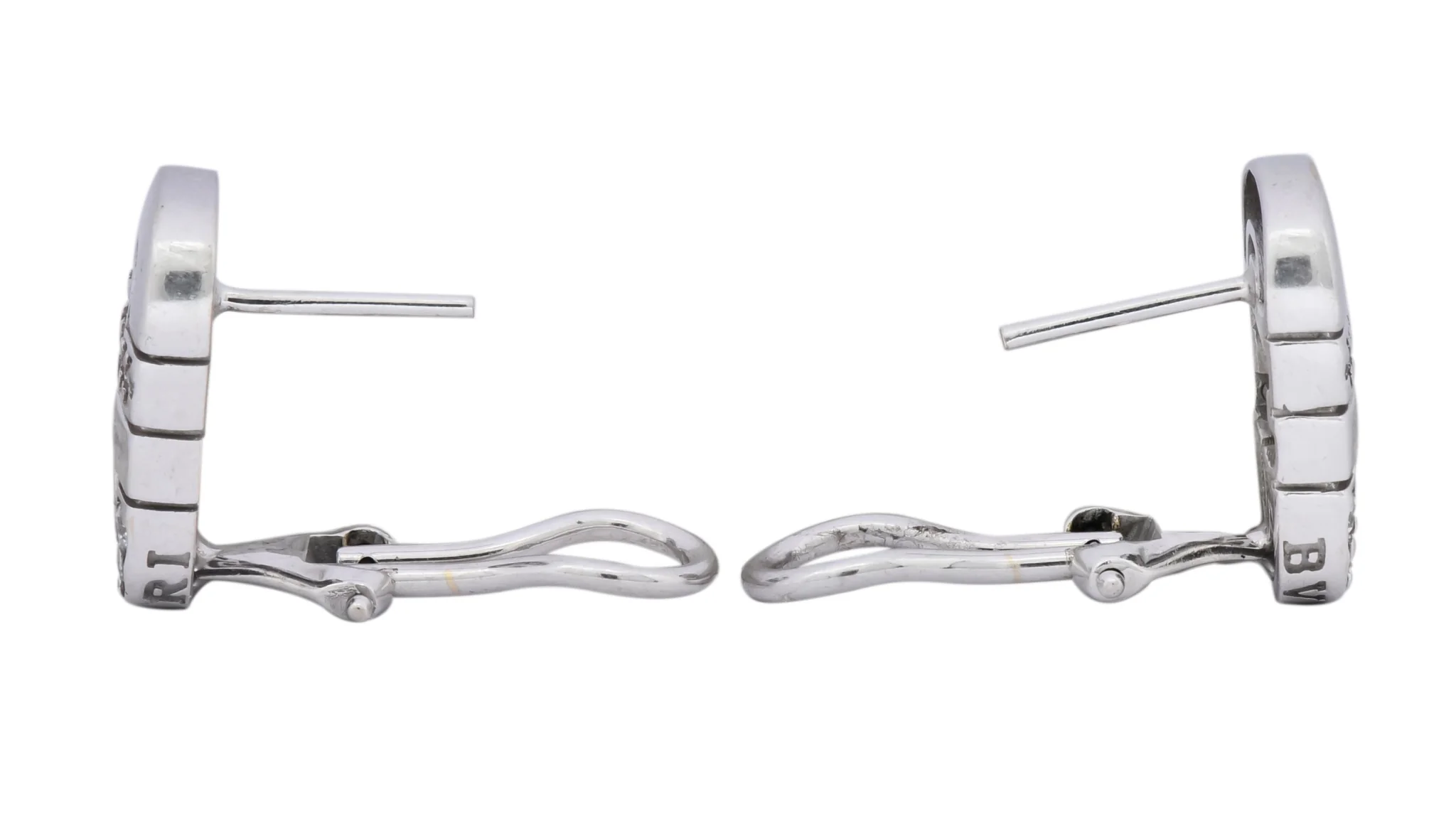 Bulgari Diamond 18 Karat White Gold Parentesi Earrings - Image 6