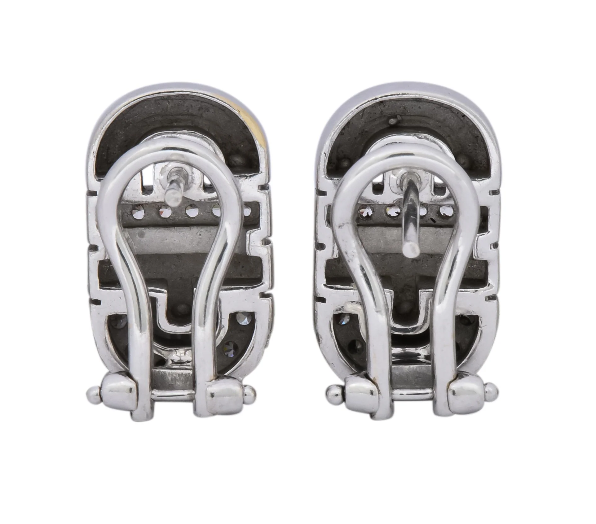 Bulgari Diamond 18 Karat White Gold Parentesi Earrings - Image 8