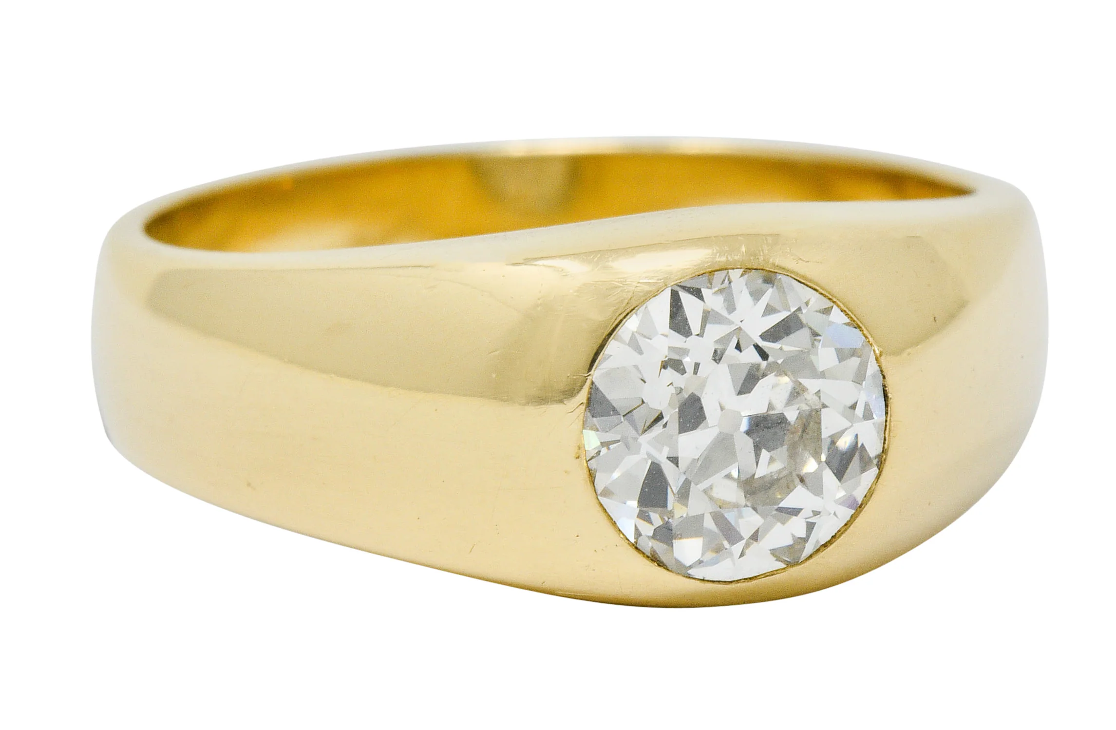 C.D. Peacock 1.75 CTW Old European Cut Diamond 14 Karat Gold Unisex Ring - Image 2