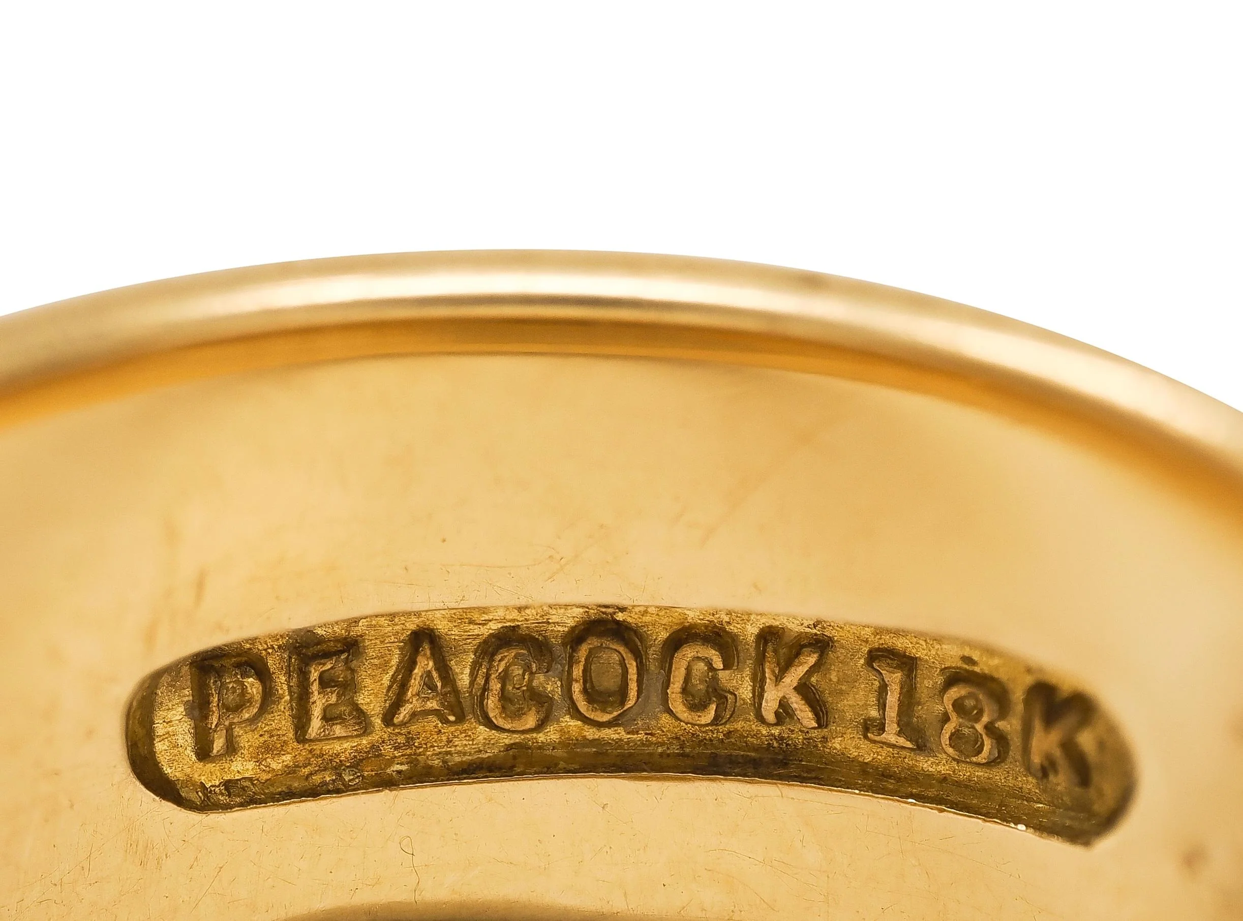 C.D. Peacock 1904 18 Karat Yellow Gold Vintage Wedding Cigar Band Ring - Image 4
