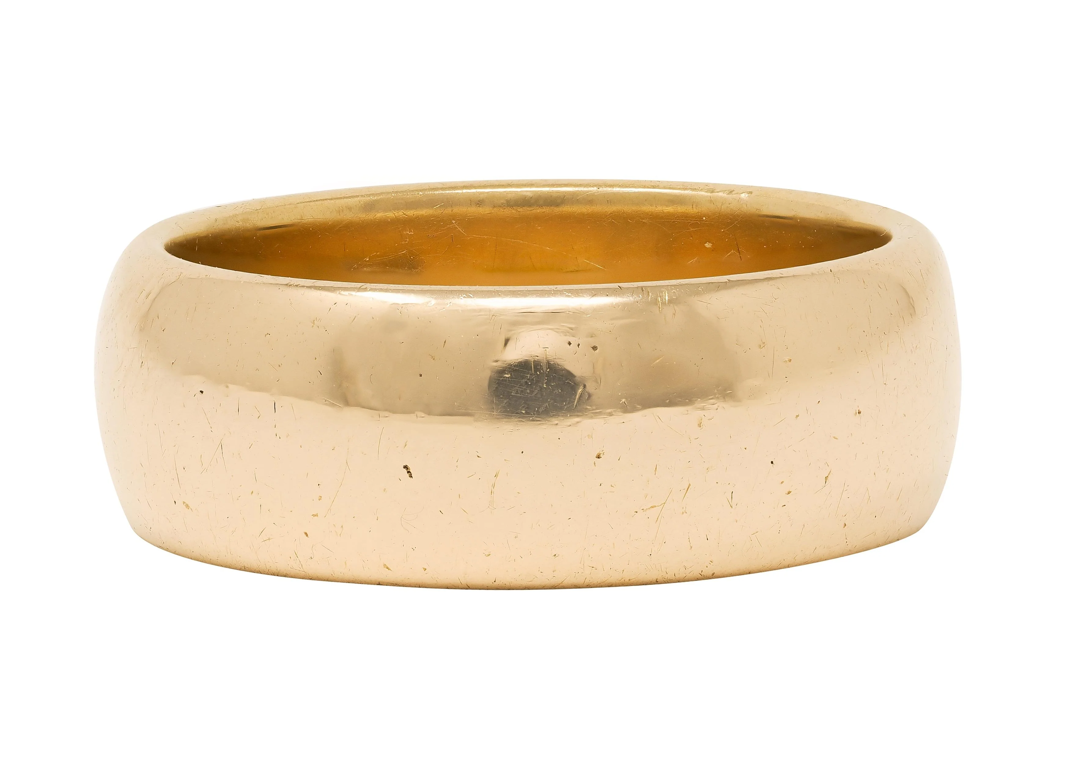 C.D. Peacock 1904 18 Karat Yellow Gold Vintage Wedding Cigar Band Ring - Image 9