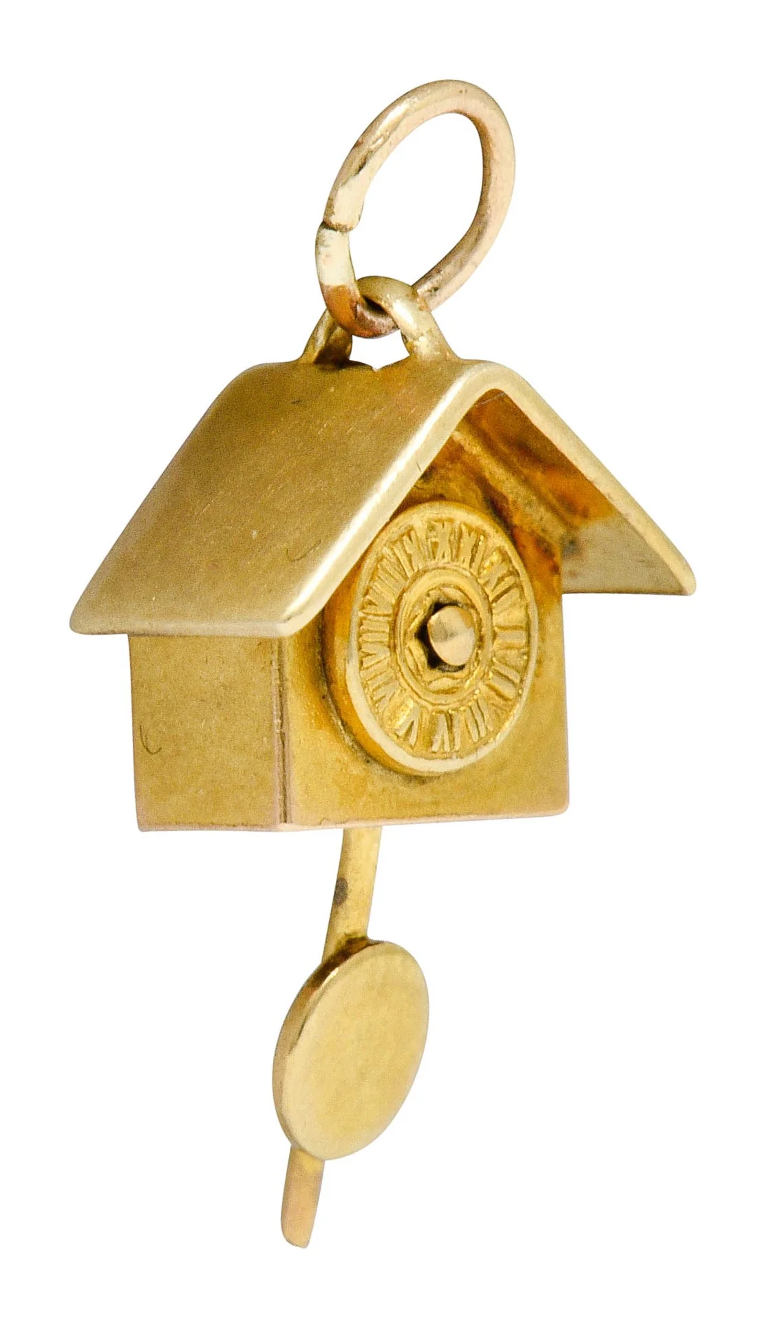 Carl-Art Retro 14 Karat Gold Cuckoo Clock Charm - Image 4