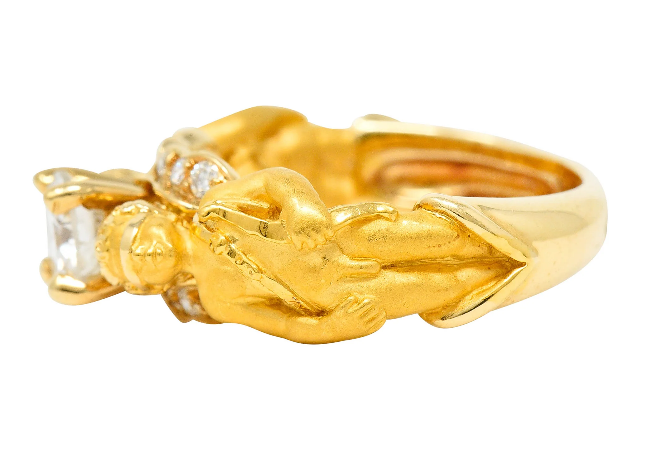 Carrera Y Carrera 0.75 CTW Diamond 18 Karat Gold Cupid Ring - Image 6