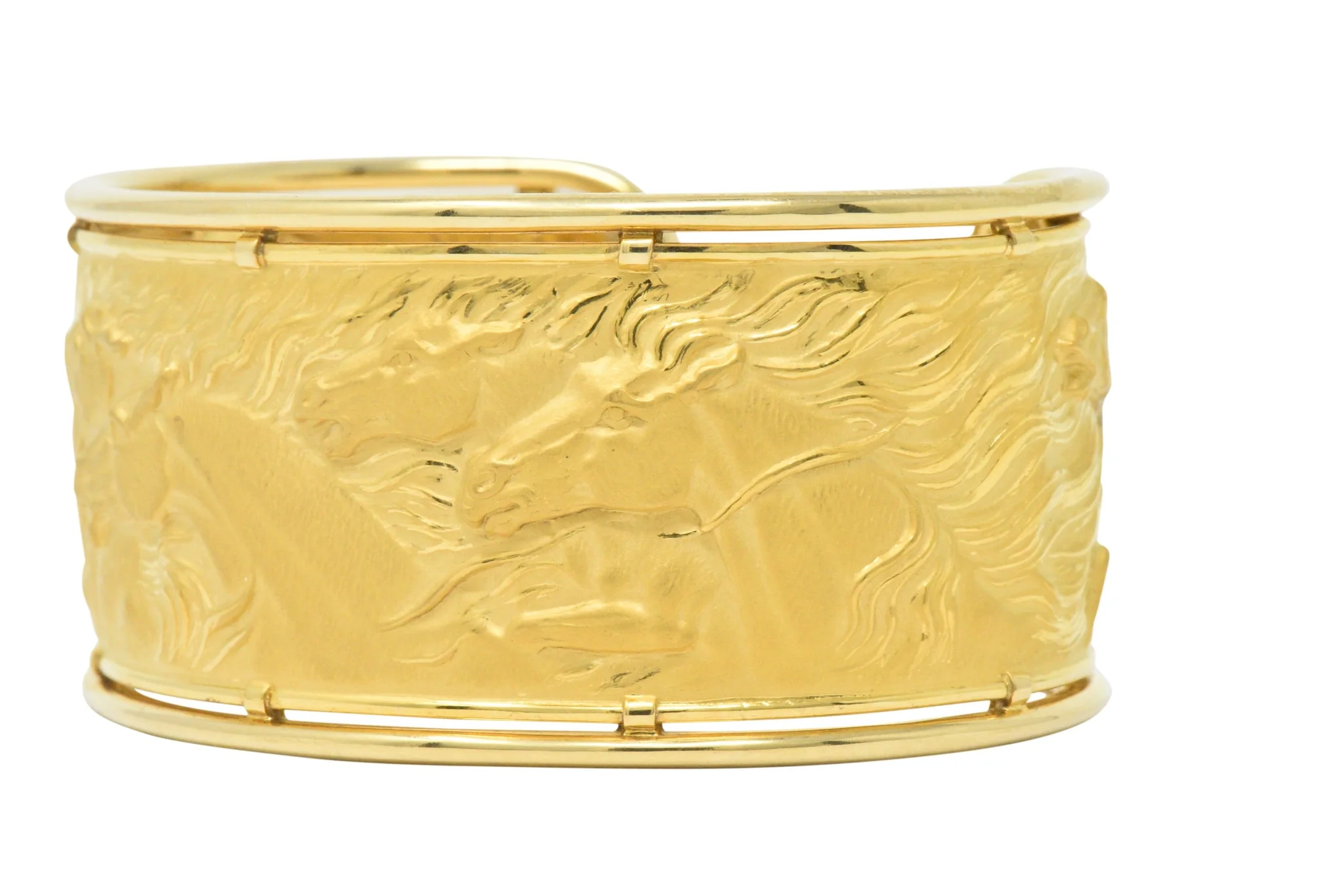 Carrera Y Carrera 18 Karat Gold Ecuestre Horse Cuff Bracelet - Image 2