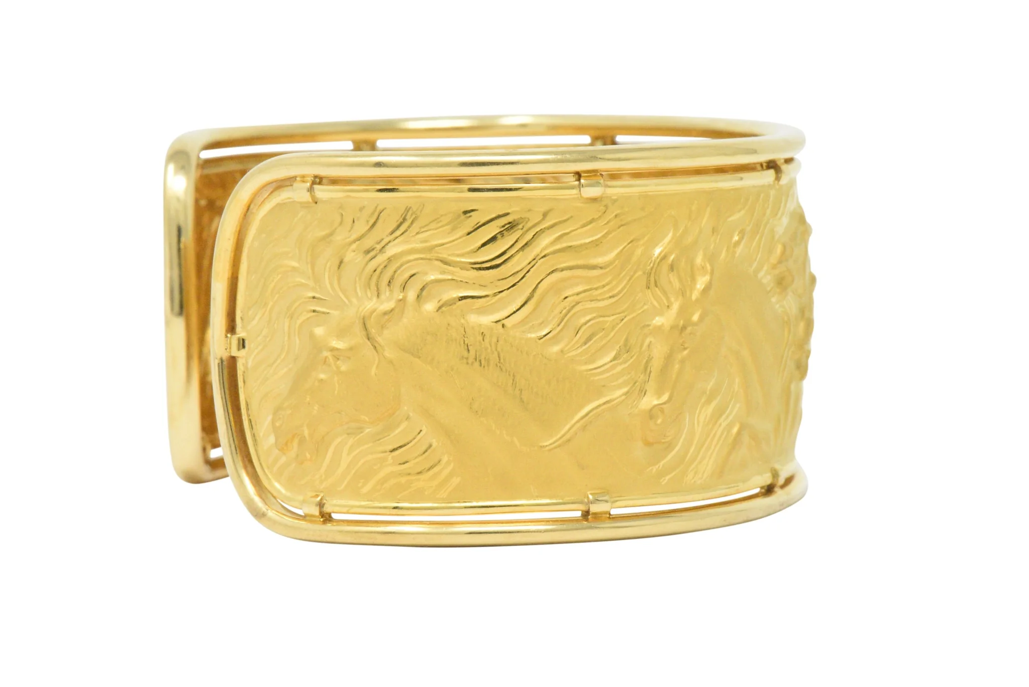 Carrera Y Carrera 18 Karat Gold Ecuestre Horse Cuff Bracelet - Image 5