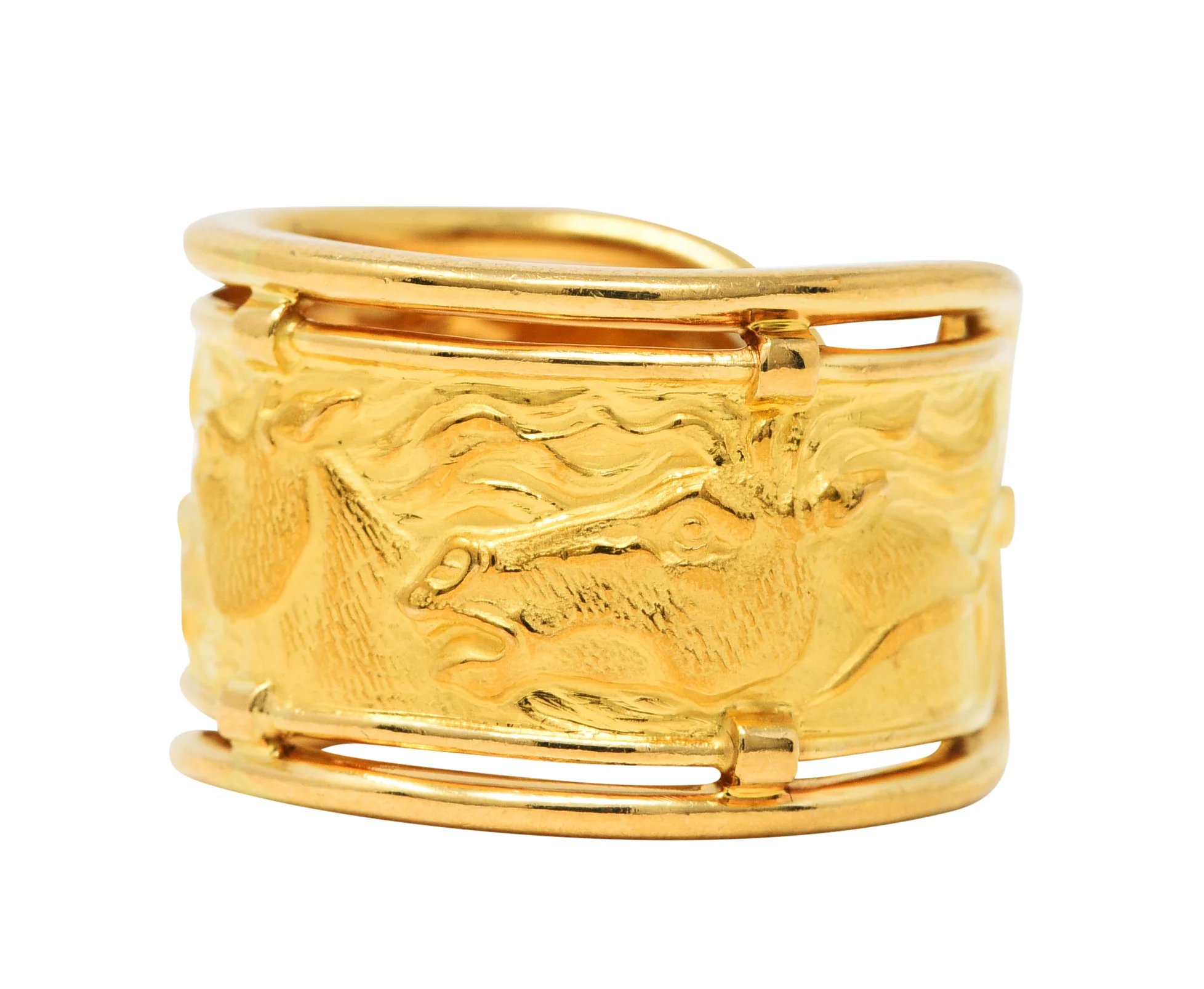 Carrera y Carrera 18 Karat Yellow Gold Horse Band Ring - Image 6