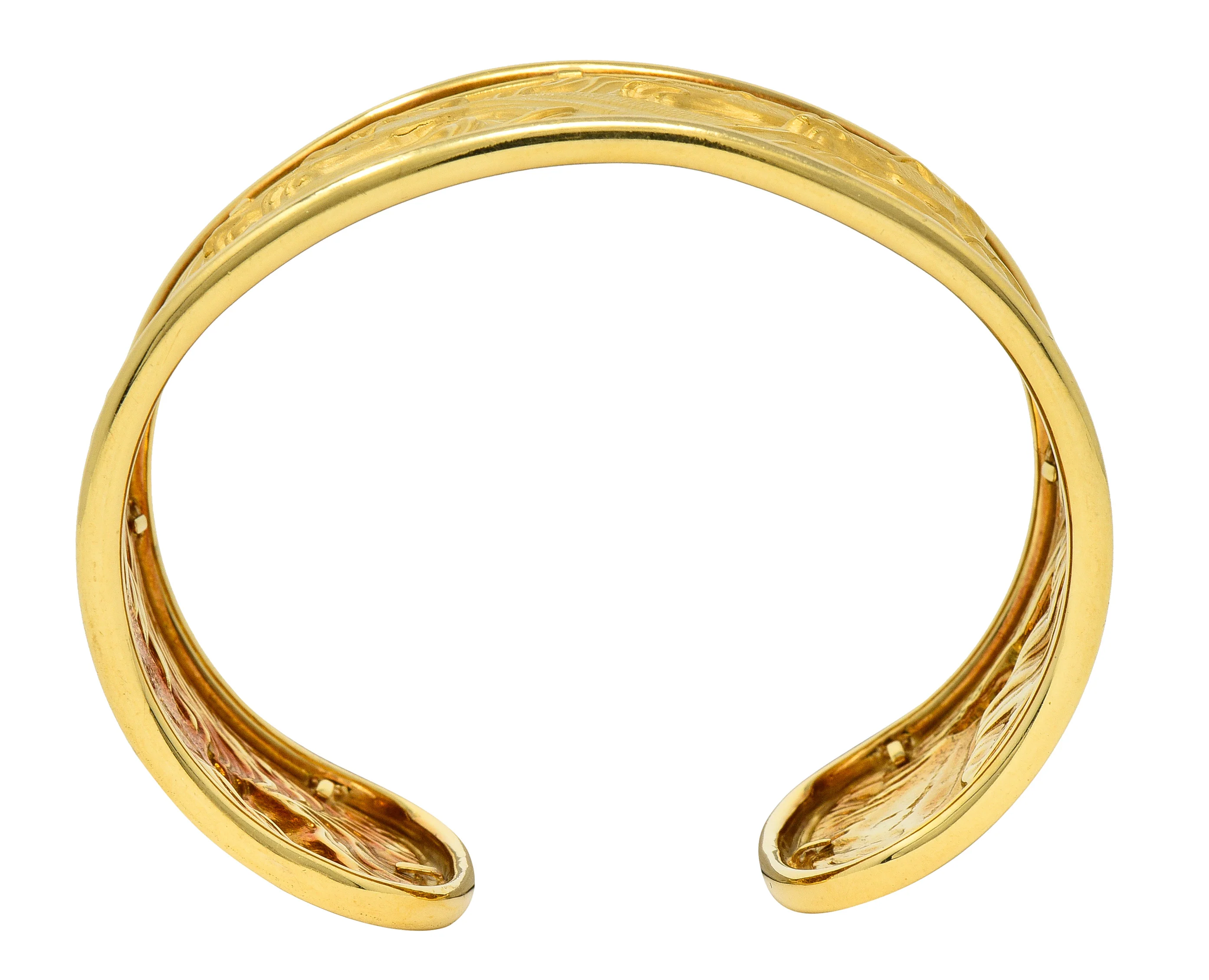 Carrera Y Carrera 1980's 18 Karat Yellow Gold Ecuestre Horse Vintage Cuff Bracelet - Image 10