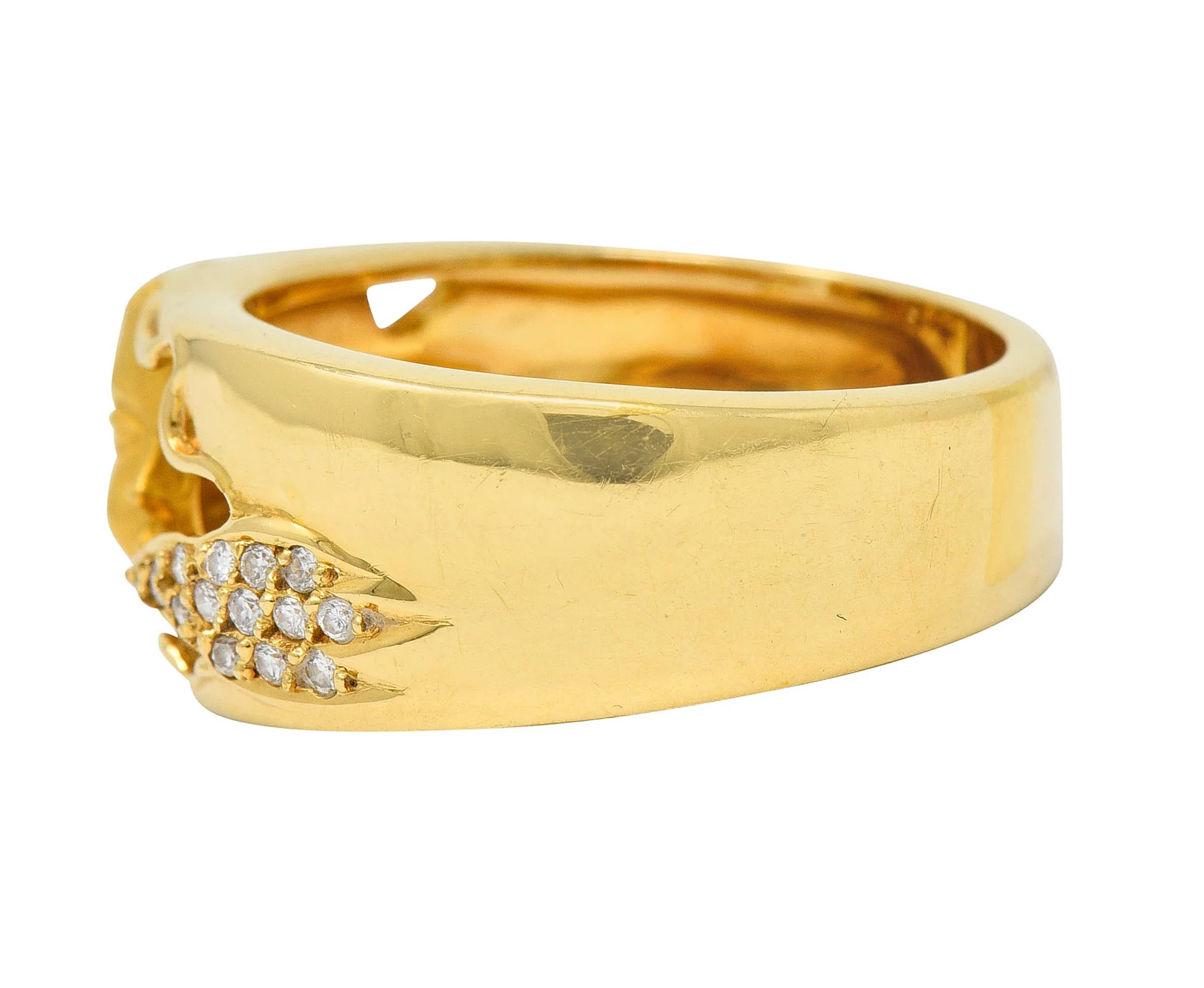 Carrera Y Carrera Diamond 18 Karat Gold Wind Nymph Band Ring - Image 5