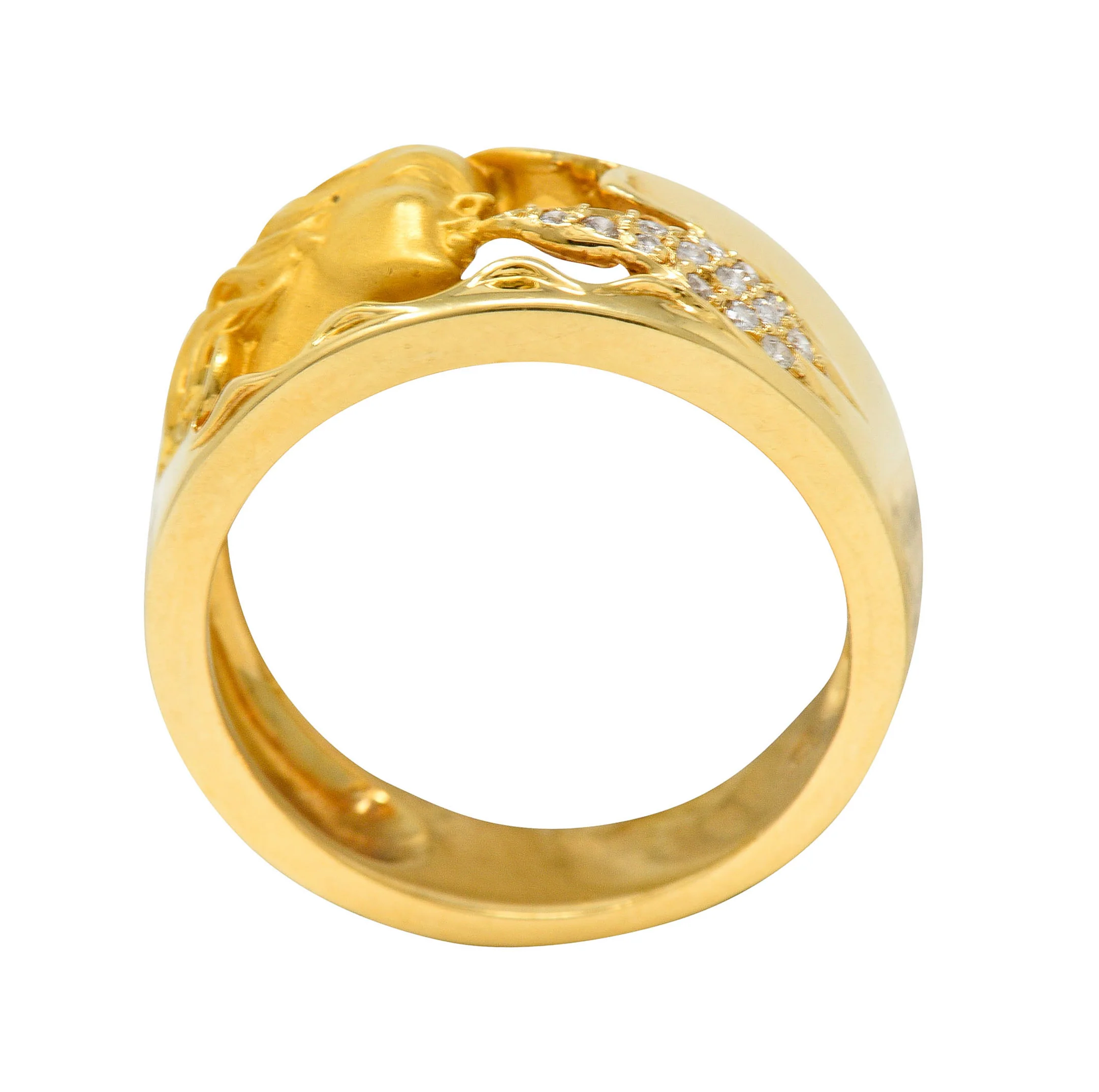 Carrera Y Carrera Diamond 18 Karat Gold Wind Nymph Band Ring - Image 8