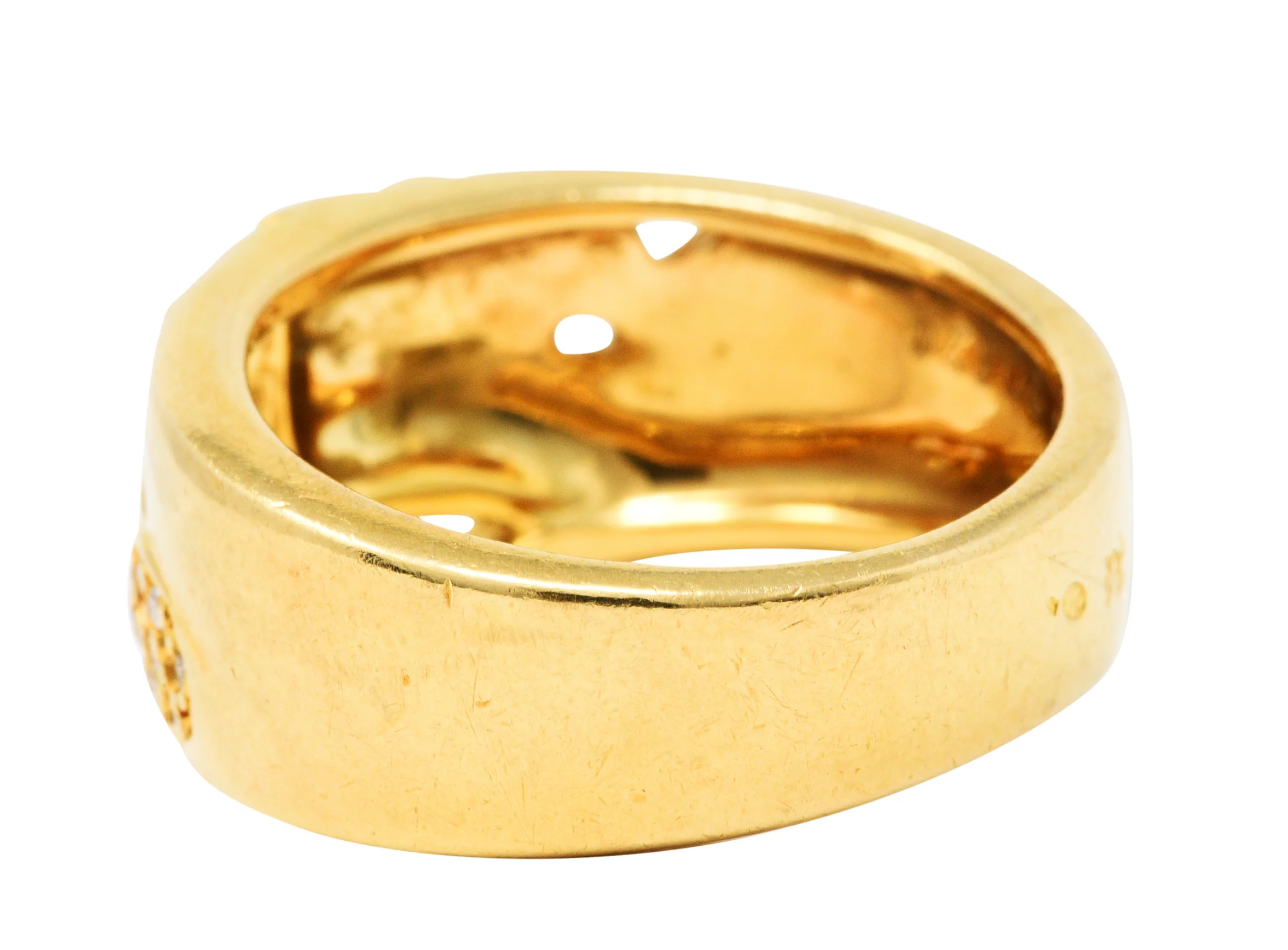 Carrera Y Carrera Diamond 18 Karat Gold Wind Nymph Blowing Band Ring - Image 5
