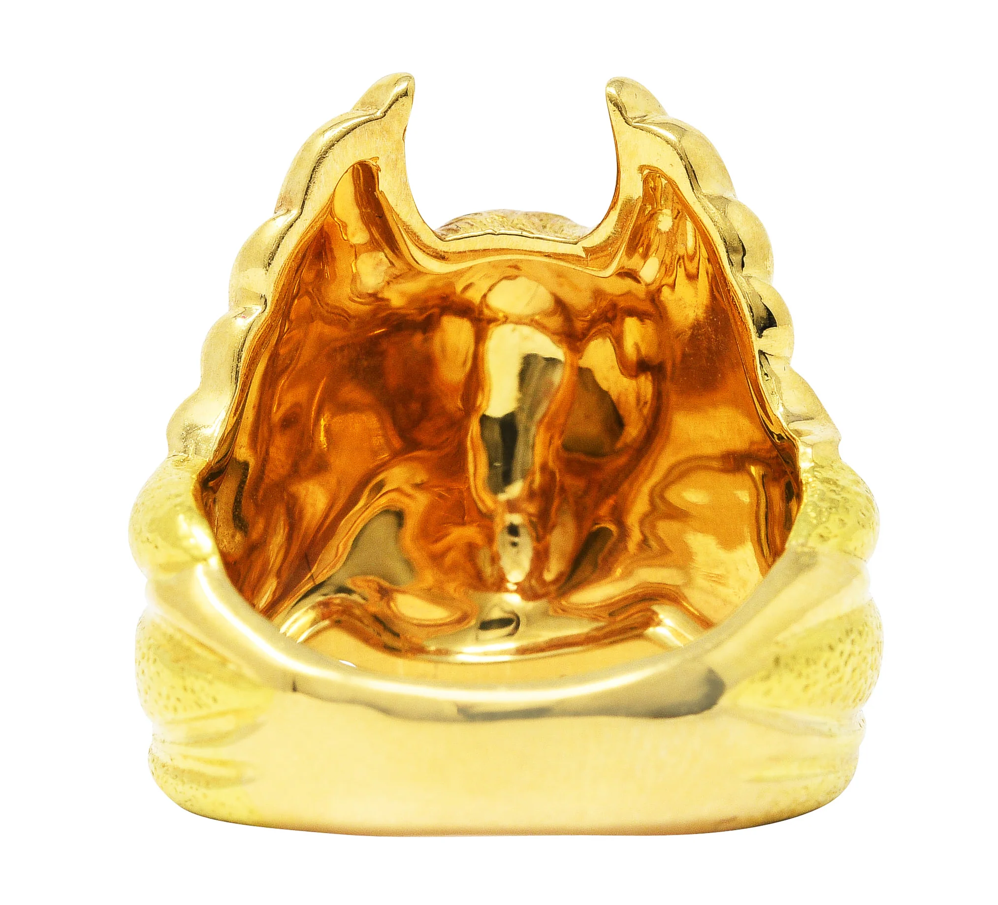 Carrera y Carrera Diamond 18 Karat Two-Tone Gold Mask of An Angel Ring - Image 4