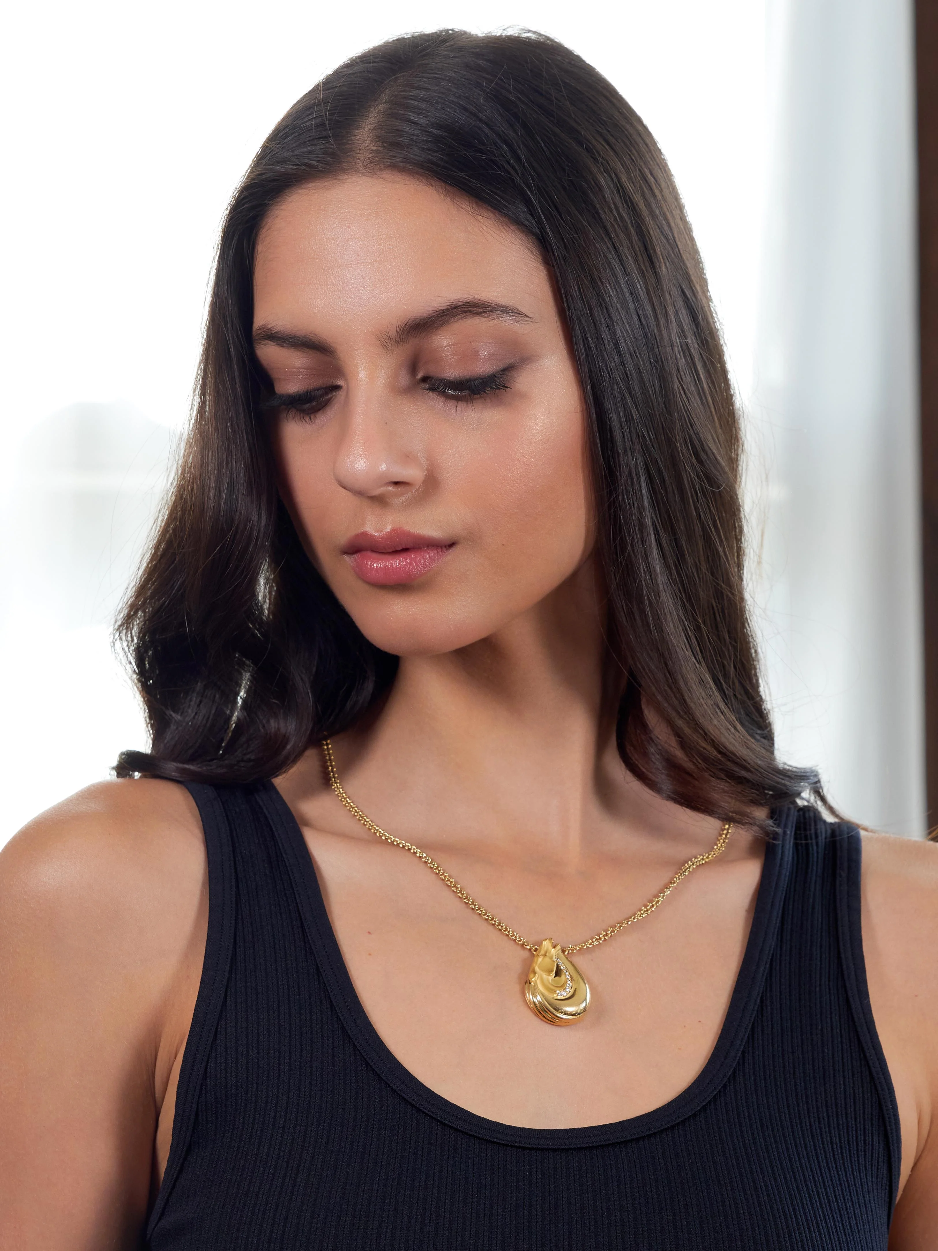 Carrera Y Carrera Diamond 18 Karat Yellow Gold Horse Ecuestre Station Necklace - Image 12