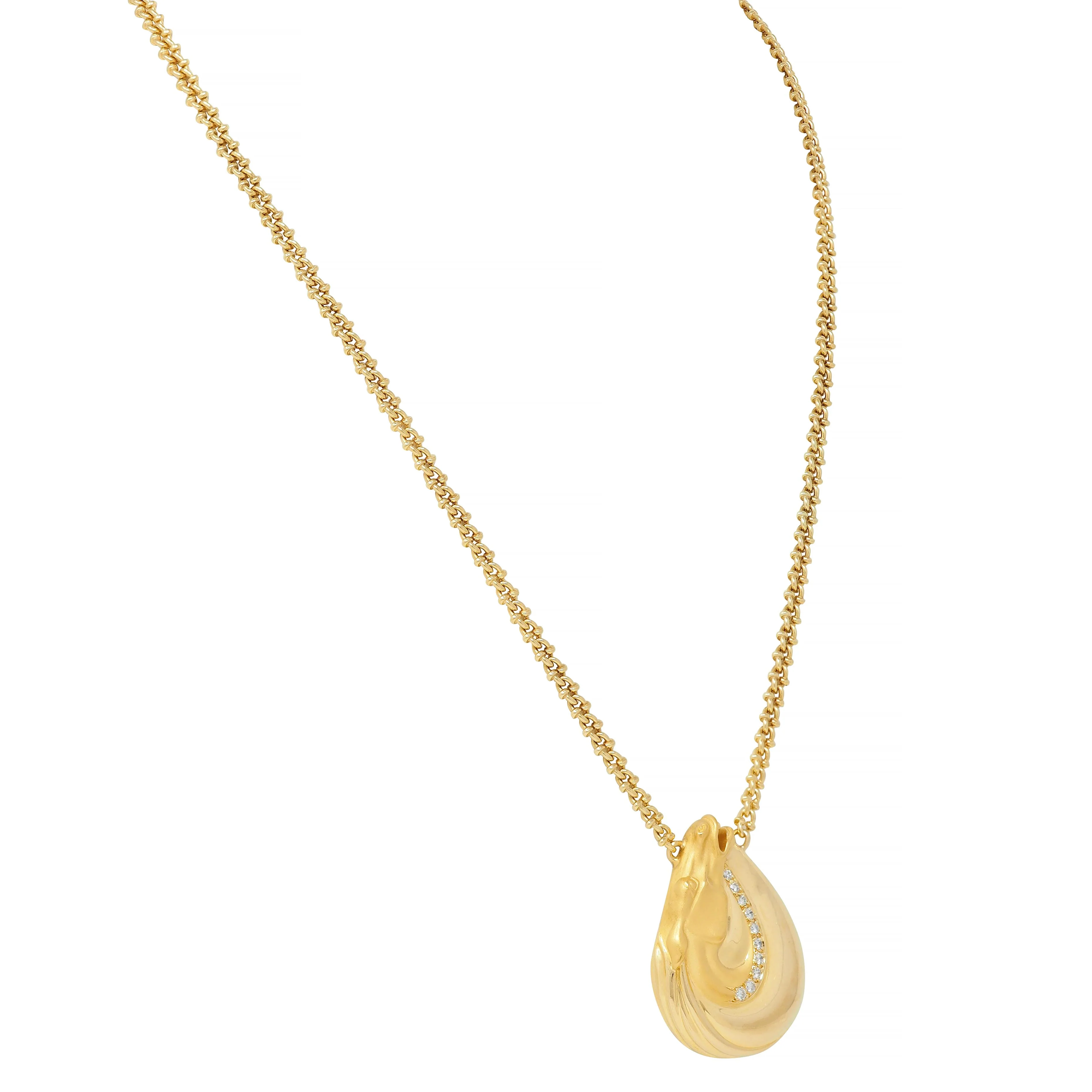 Carrera Y Carrera Diamond 18 Karat Yellow Gold Horse Ecuestre Station Necklace - Image 4