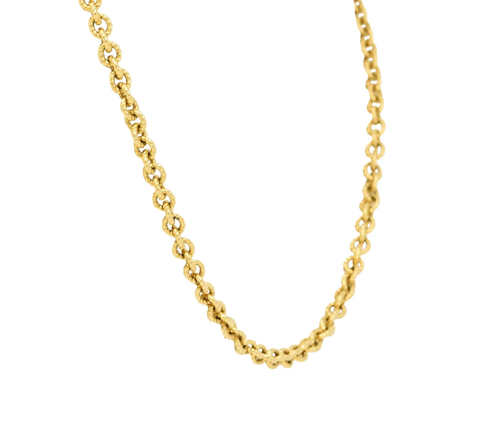 Carrera y Carrera Diamond 18 Karat Yellow Gold Twisted Rope Link Toggle Necklace - Image 3