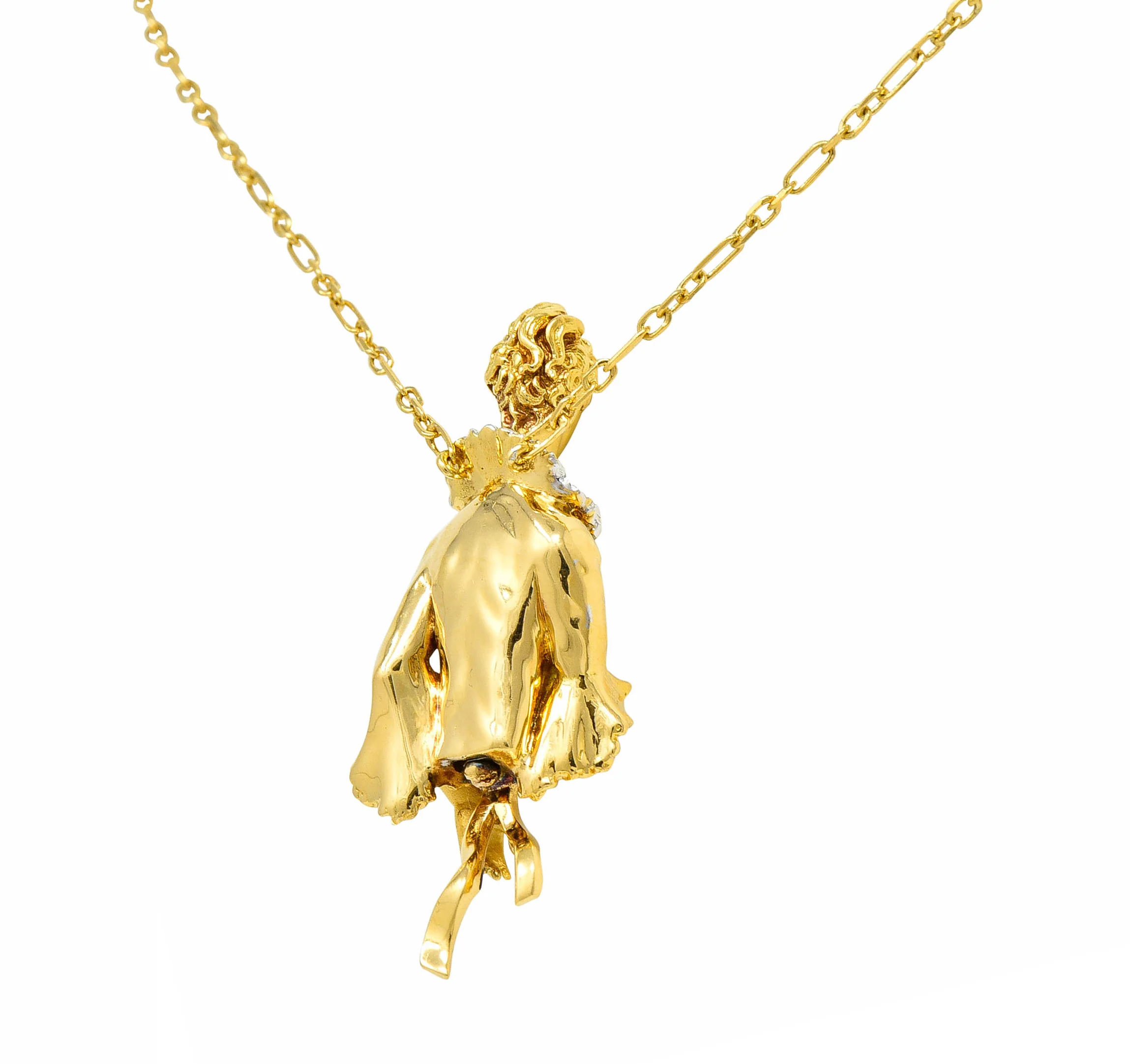 Carrera Y Carrera Diamond Emerald Ruby Enamel 18 Karat Gold Noble Woman Necklace - Image 5