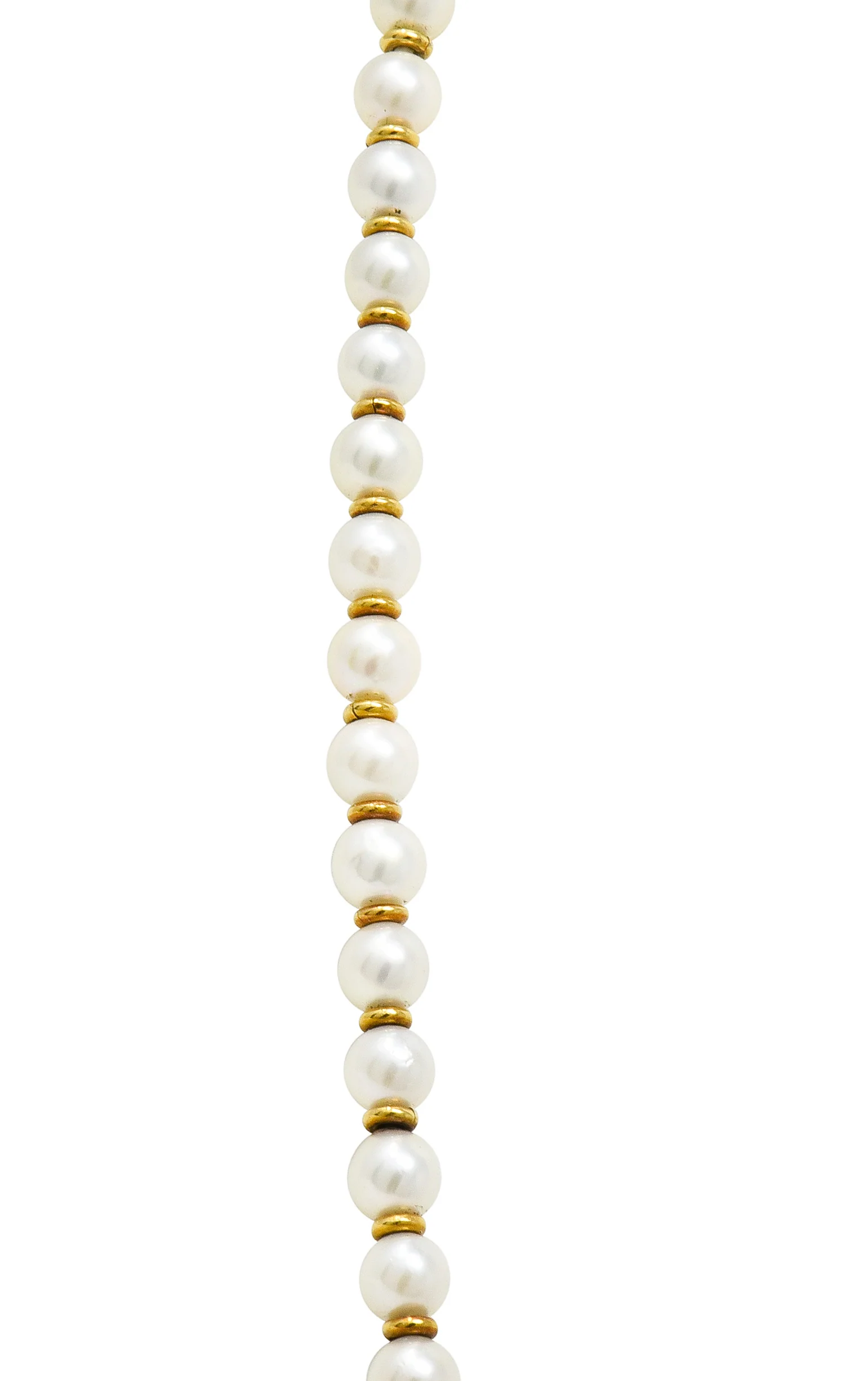 Carrera Y Carrera Diamond Pearl 18 Karat Gold Las Manos Strand Necklace - Image 6
