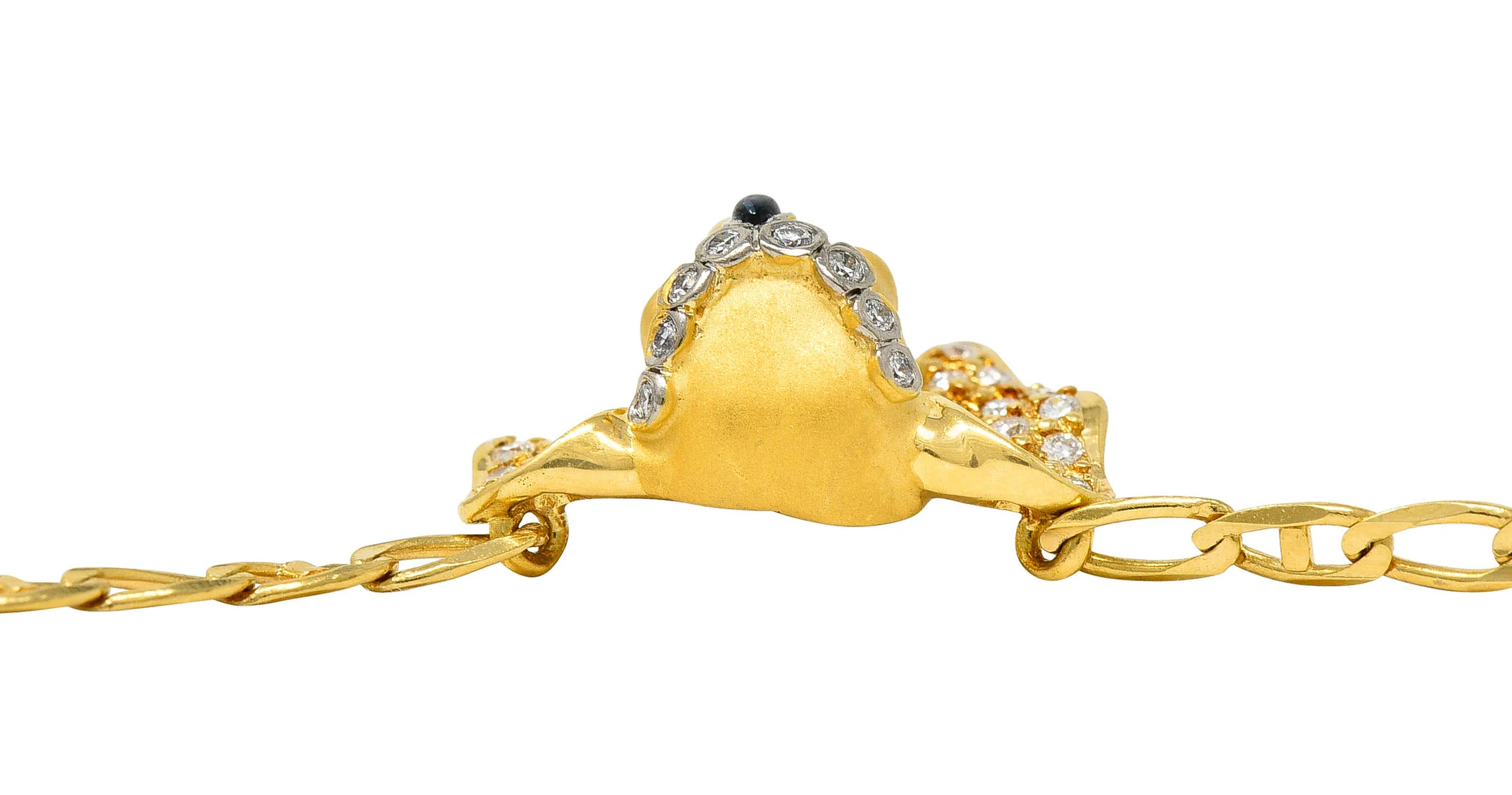 Carrera Y Carrera Sapphire Ruby Diamond 18 Karat Gold Elephante Necklace - Image 12