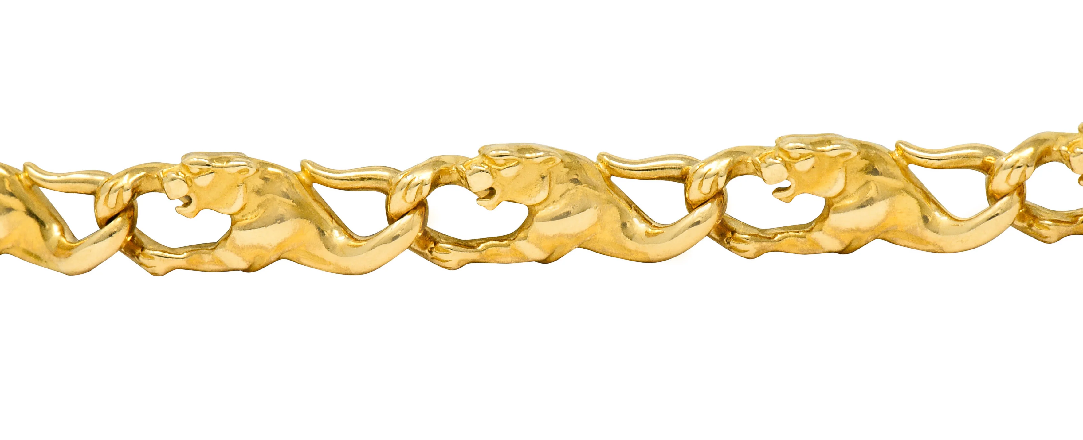 Carrera Y Carrera Vintage 18 Karat Gold Panther Link Bracelet - Image 5