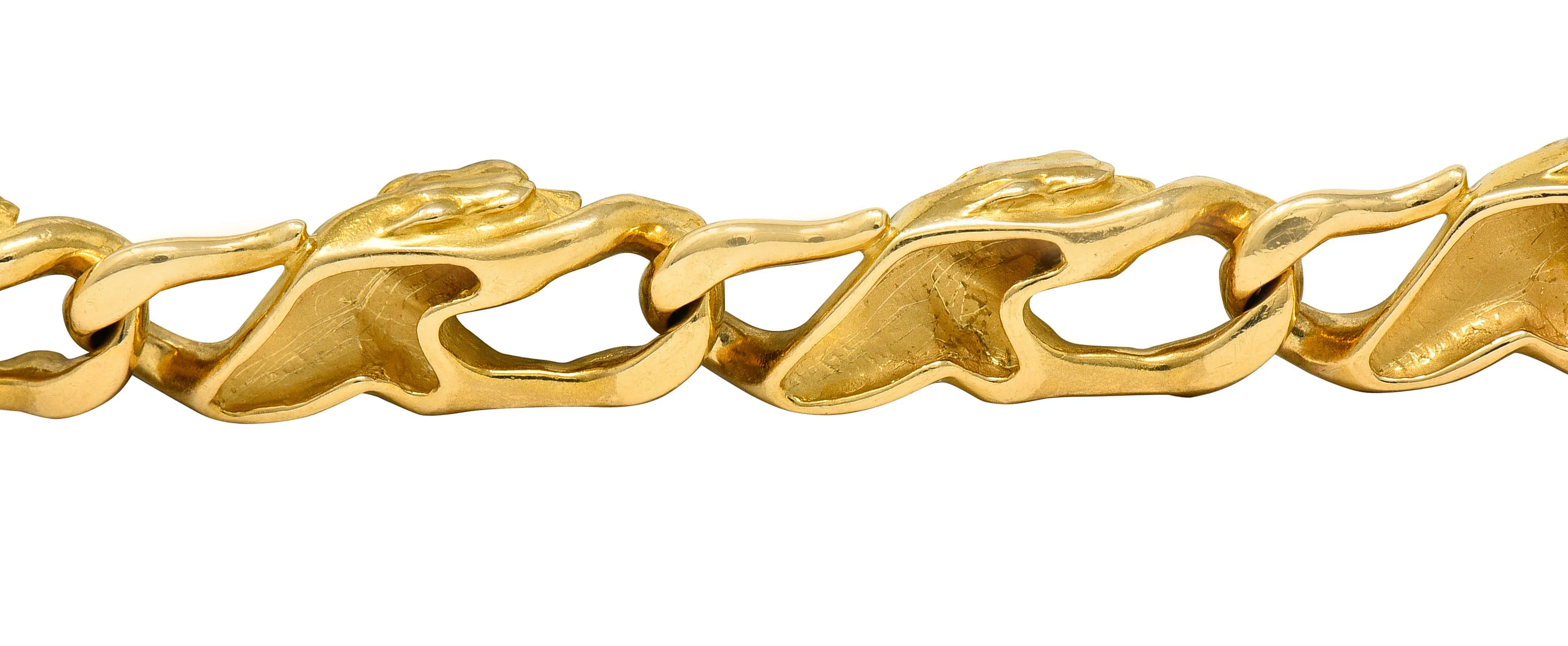 Carrera Y Carrera Vintage 18 Karat Gold Panther Link Bracelet - Image 7