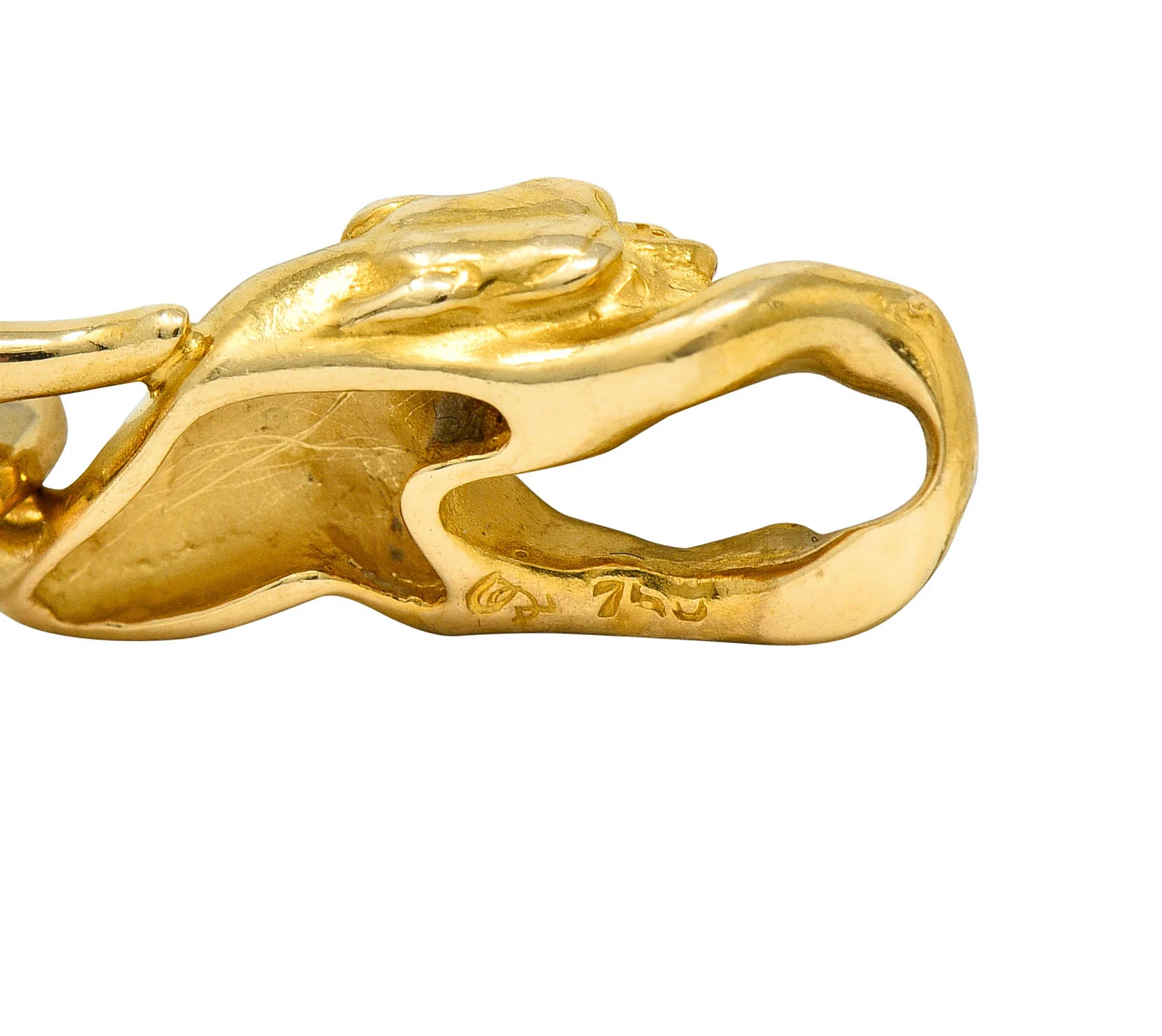 Carrera Y Carrera Vintage 18 Karat Gold Panther Link Bracelet - Image 9