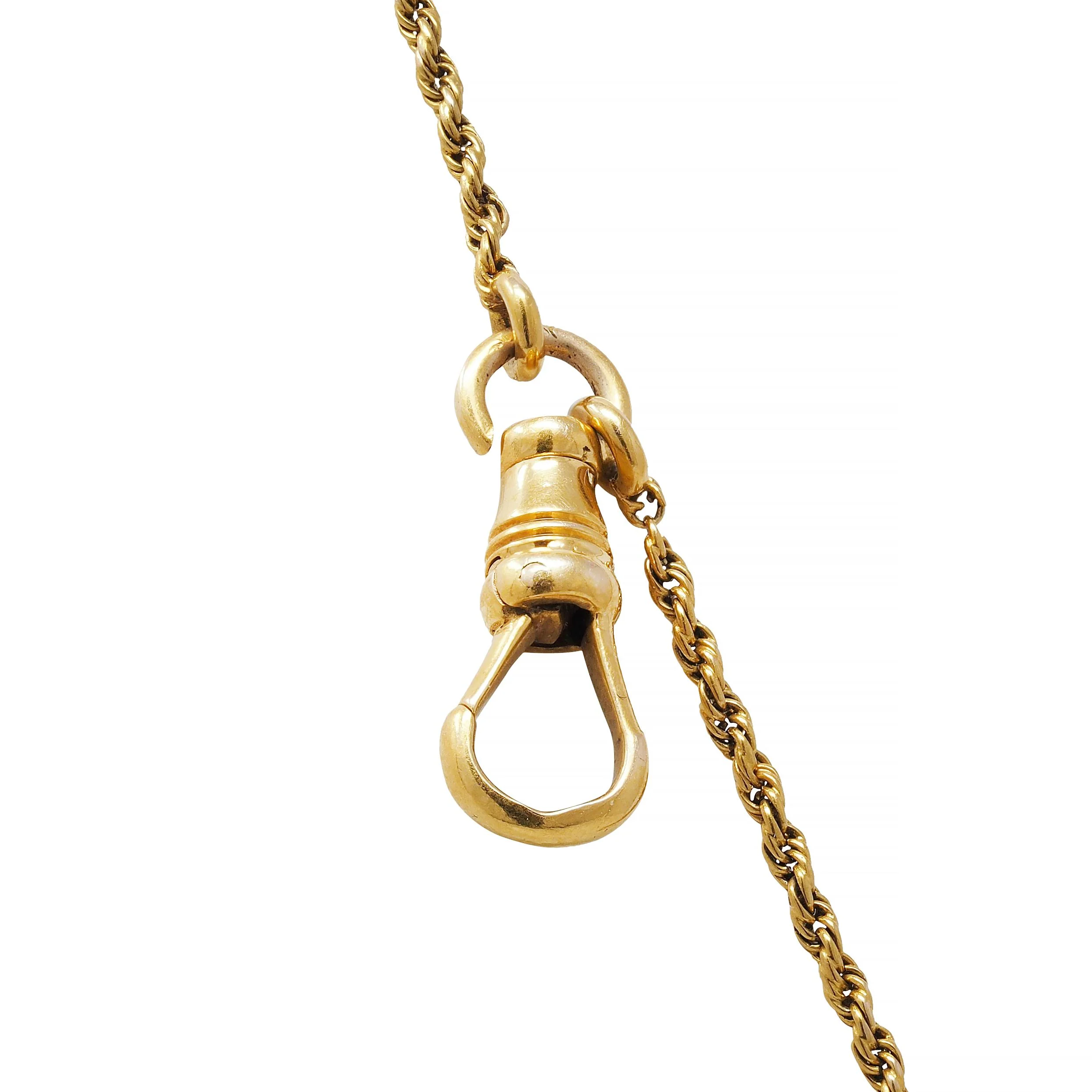 Carter Gough Victorian Pearl Enamel 14K Yellow Gold Antique Station Necklace - Image 8