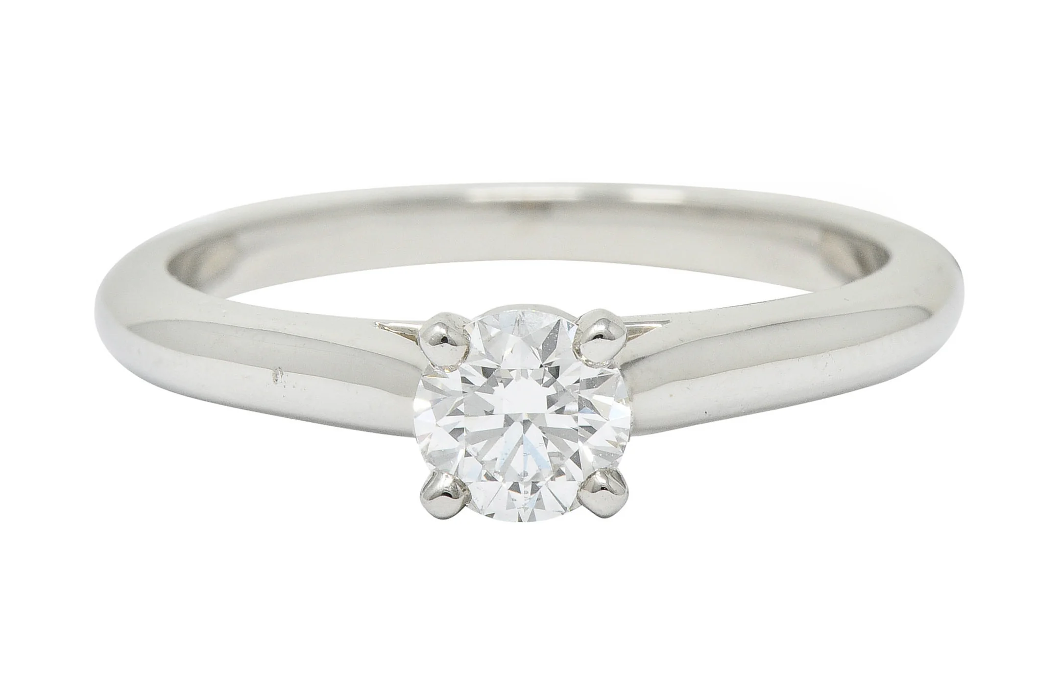 Cartier 0.31 CTW Platinum Cathedral Solitaire Engagement Ring