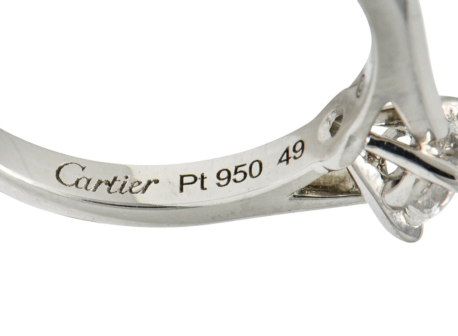 Cartier 0.31 CTW Platinum Cathedral Solitaire Engagement Ring - Image 10