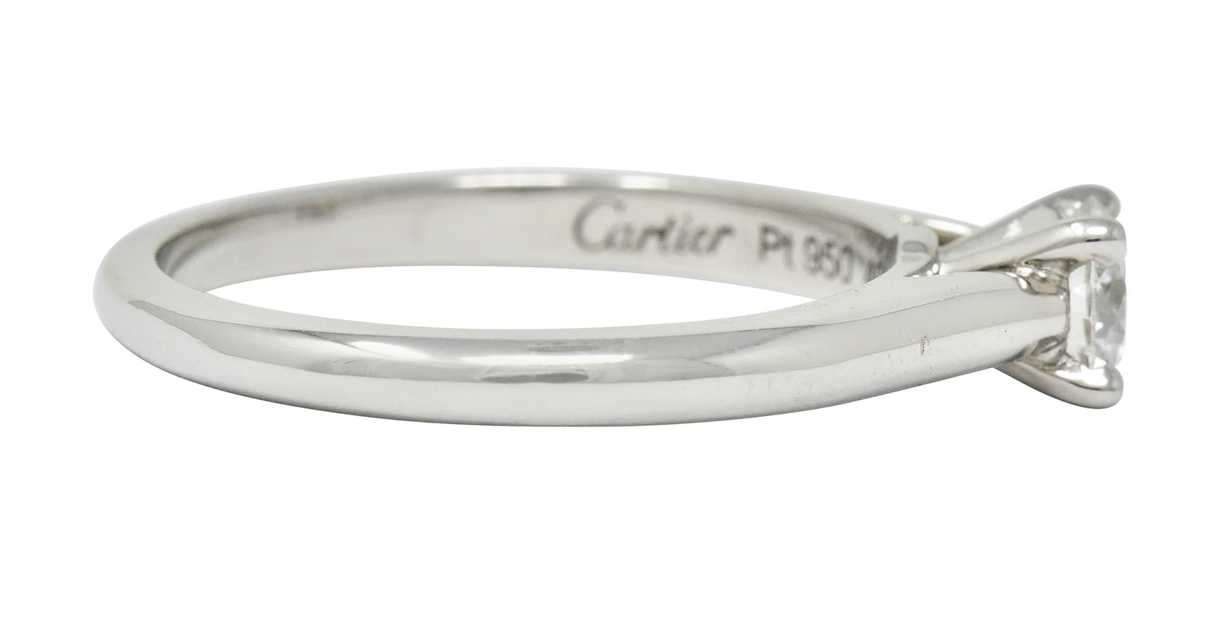 Cartier 0.31 CTW Platinum Cathedral Solitaire Engagement Ring - Image 3