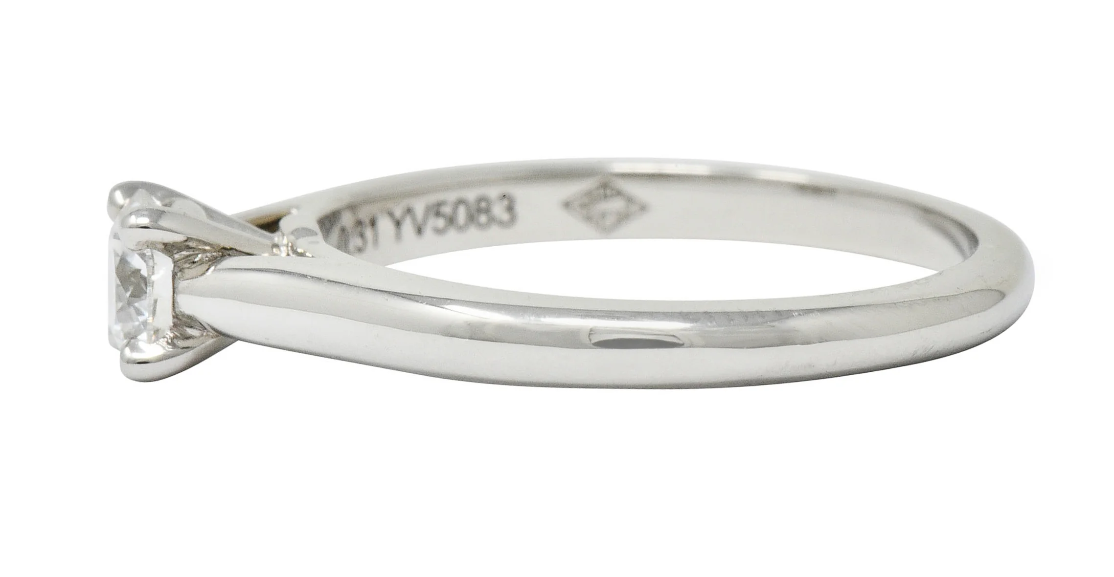 Cartier 0.31 CTW Platinum Cathedral Solitaire Engagement Ring - Image 5